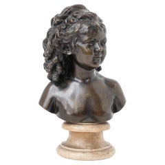 Jean-Antoine Houdon Bronze Sculpture of Sabine Houdon