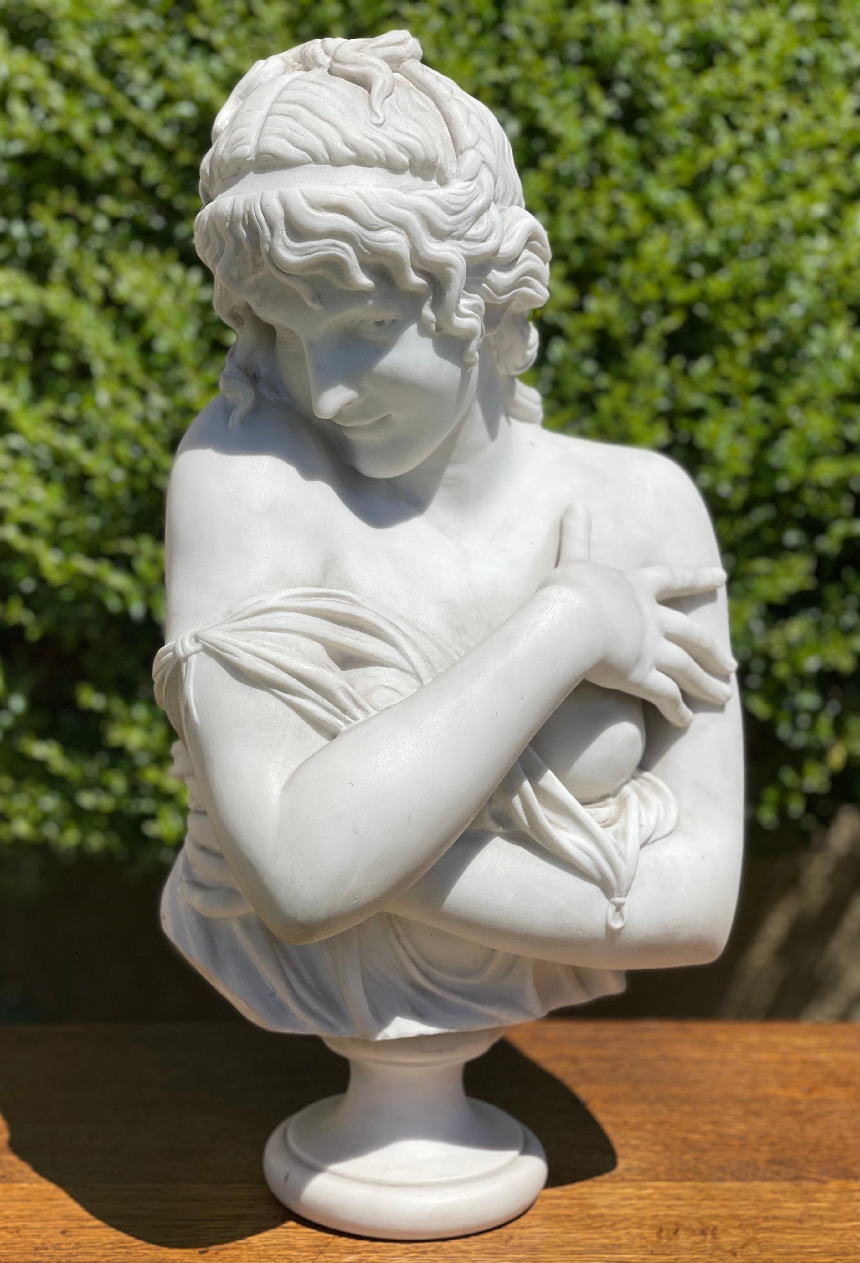 Jean-Antoine Houdon, “ La Pudeur ” Carrara Marble Sculpture 19th Century 5
