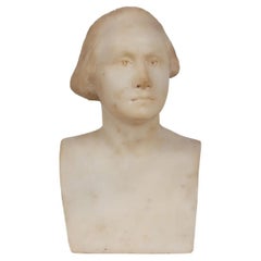 Buste en marbre américain de George Washington, d'après Houdon, vers 1890