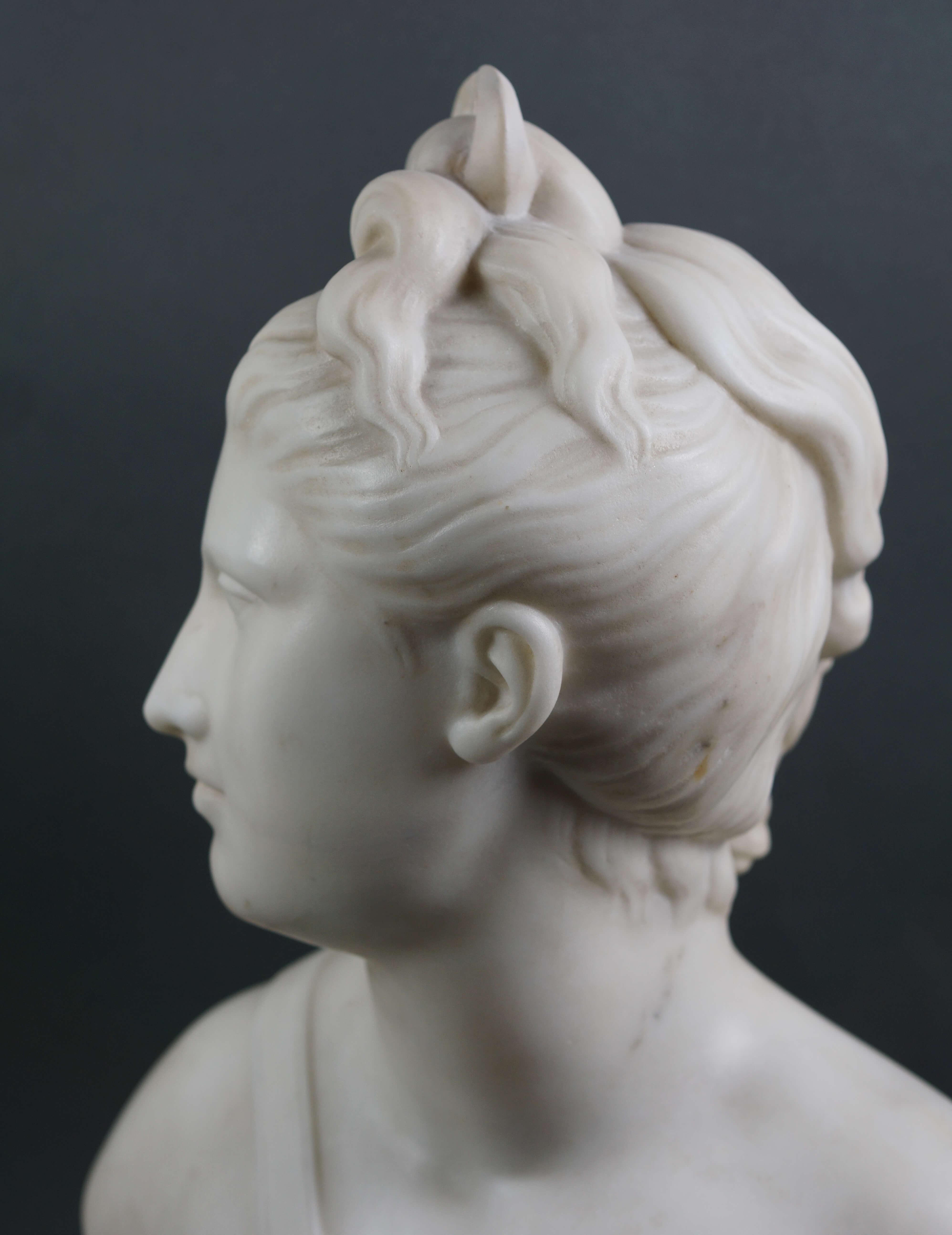 Busto in Marmo Bianco Diana Cacciatrice Scuola Francese XIX secolo im Angebot 2
