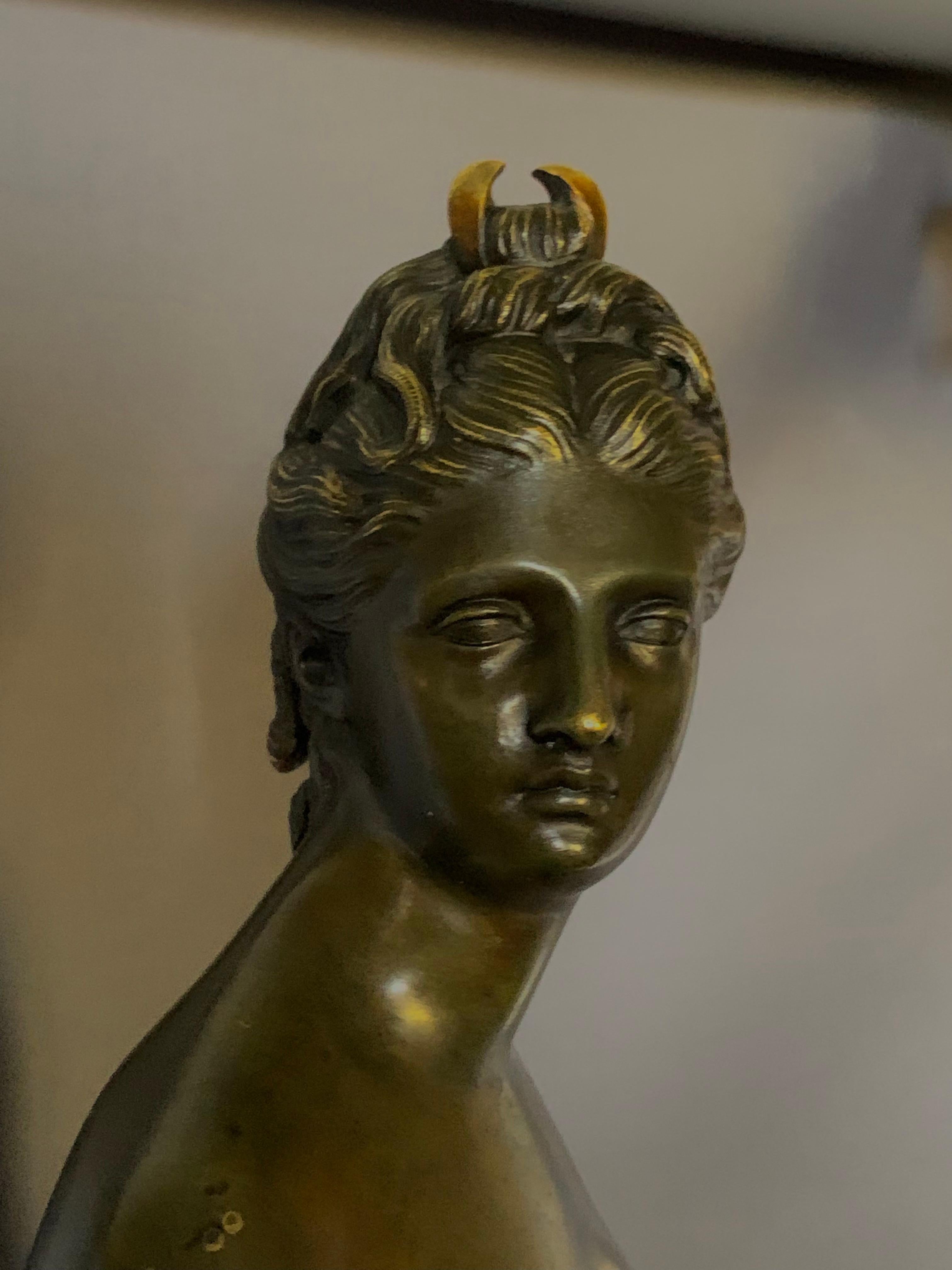 Diana die Jägerin Bronze nach J. A. Houdon , Frankreich um 1870 im Angebot 1