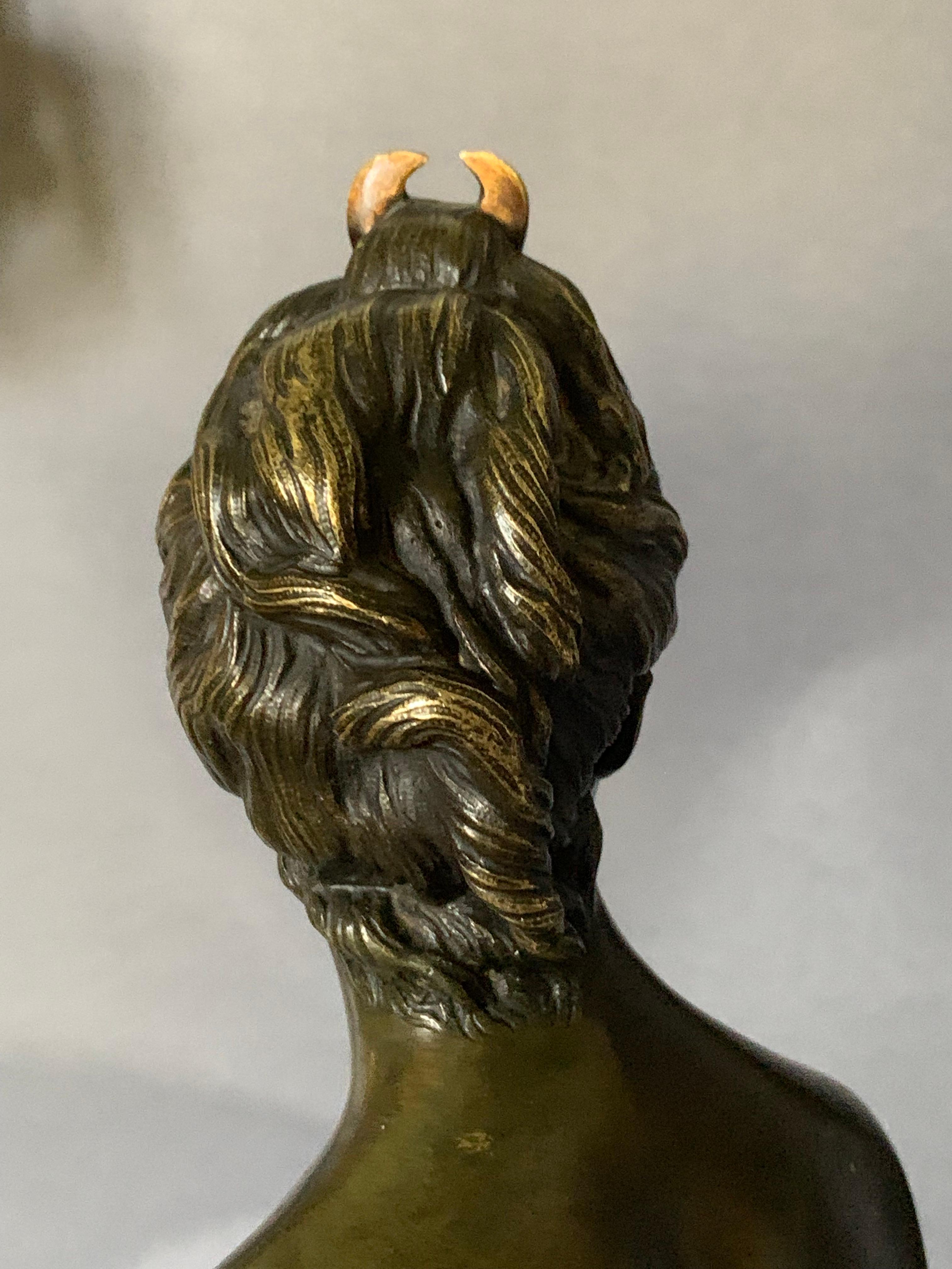 Diana die Jägerin Bronze nach J. A. Houdon , Frankreich um 1870 im Angebot 2