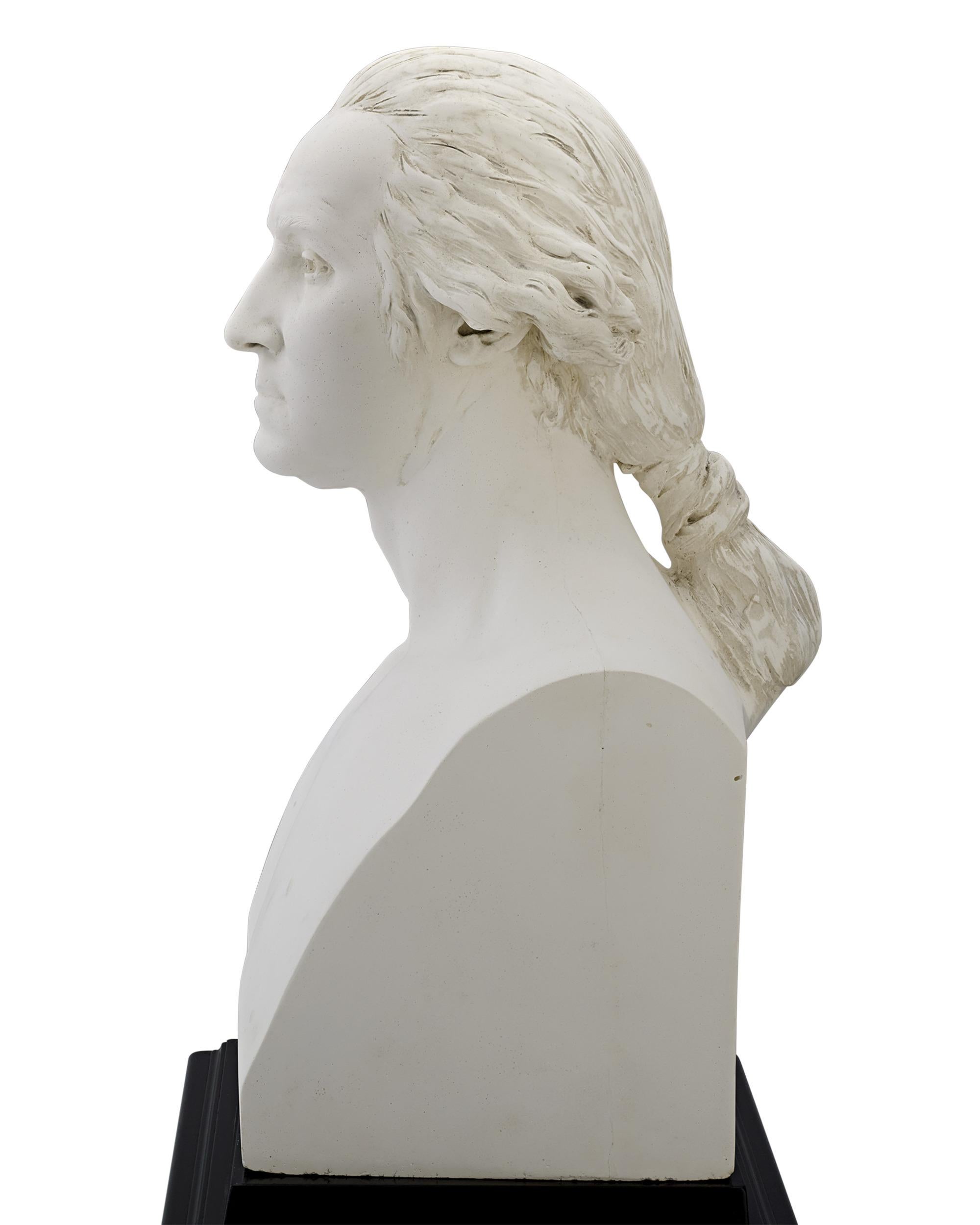 Busto in gesso di Georges Washington di Jean-Antoine Houdon in vendita 3