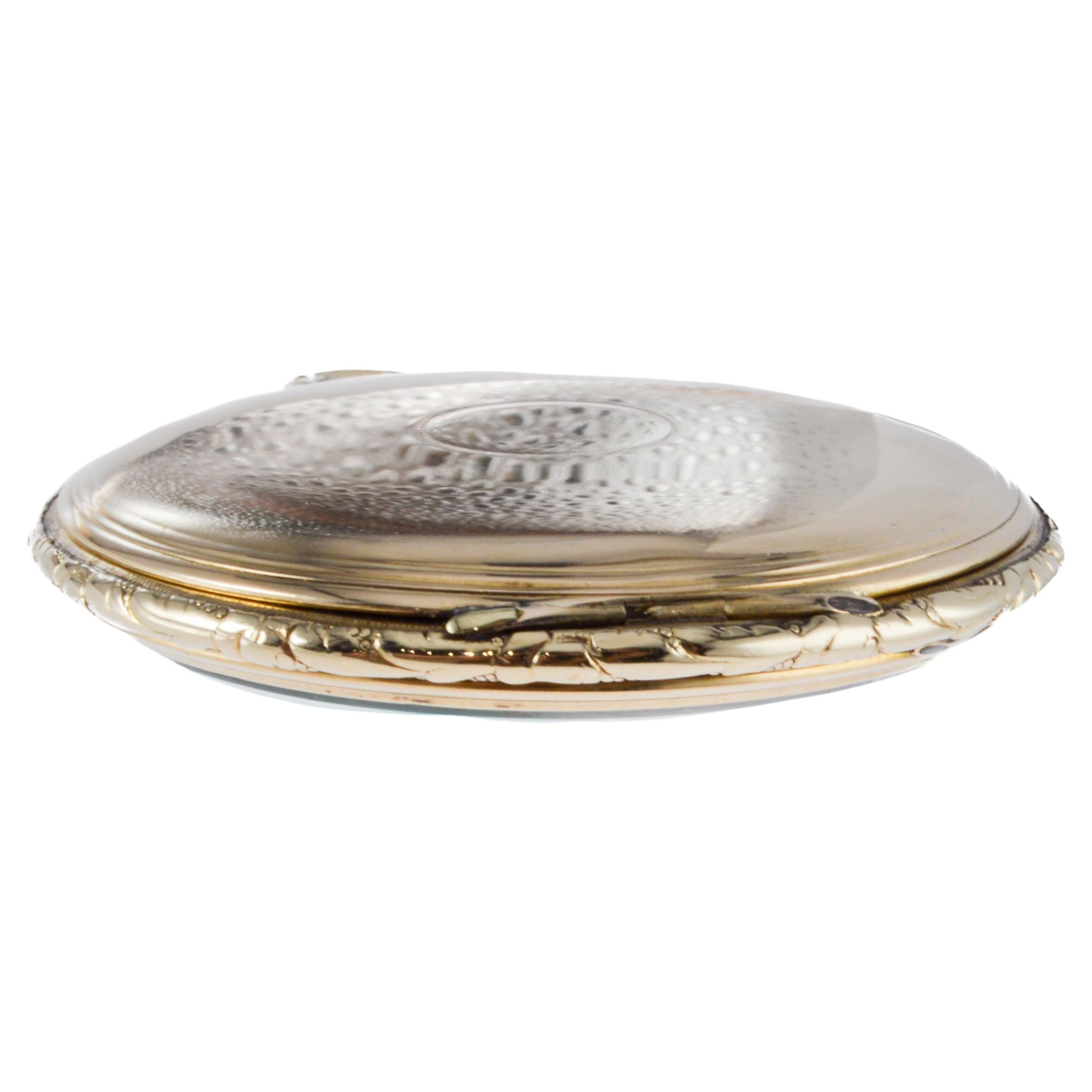 Jean-Antoine Lepine Rose Gold Ruby Cylinder French Pocket Watch, circa 1780 For Sale 1