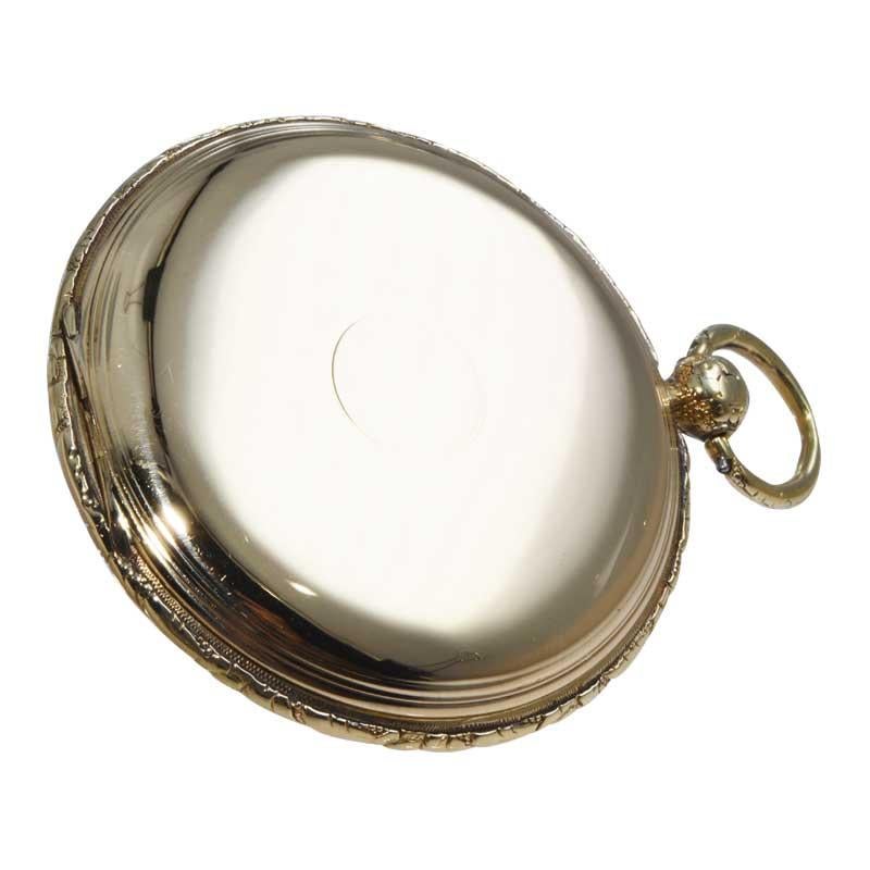 Men's Jean-Antoine Lepine Rose Gold Ruby Cylinder French Pocket Watch, circa 1780 For Sale
