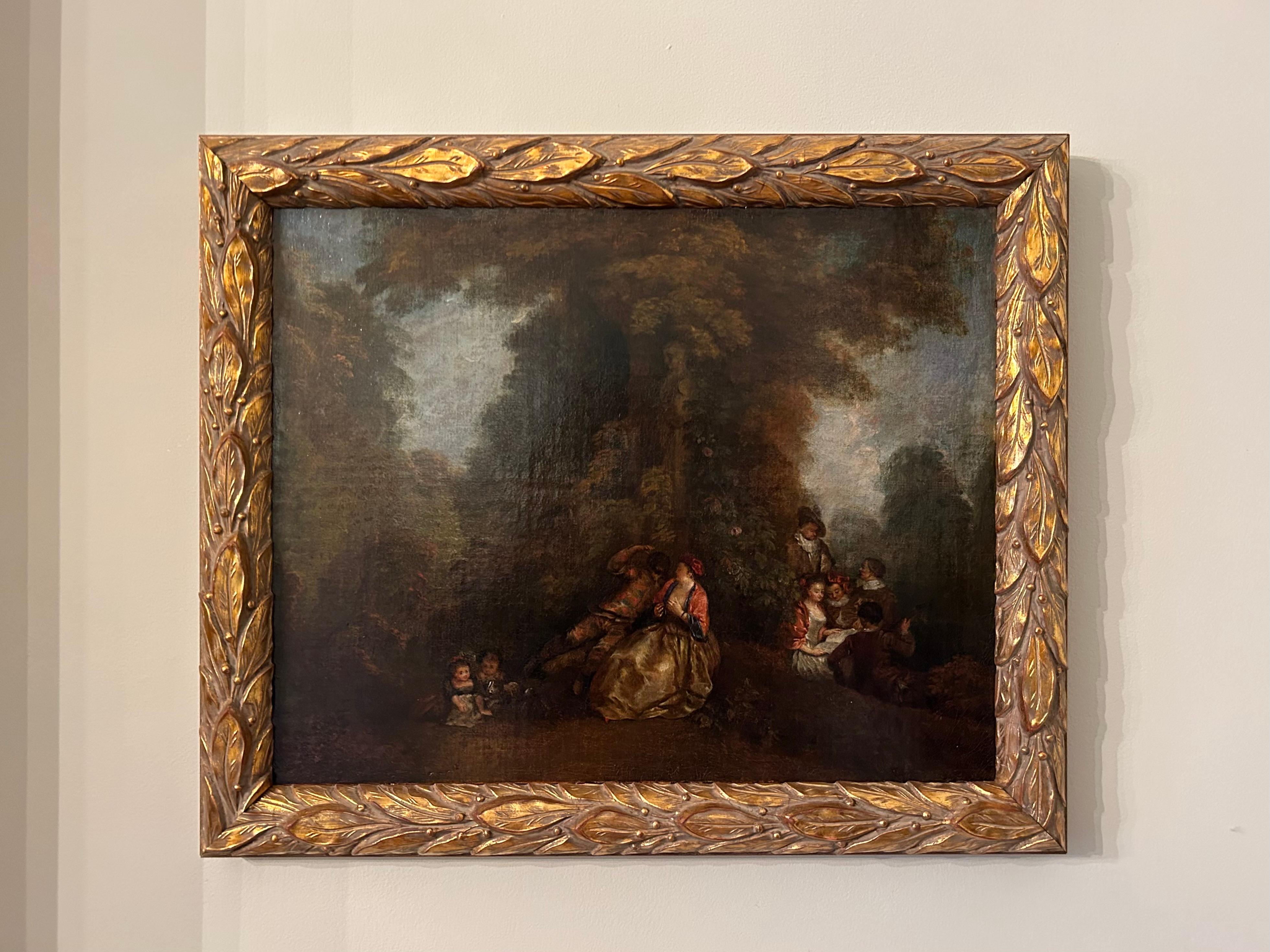 Jean Antoine Watteau Landscape Painting – Fête Galante