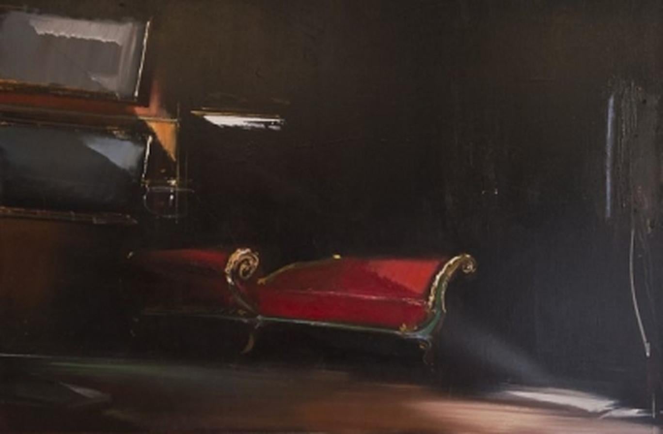 Jean Arcelin Interior Painting -  Meridienne Rouge et Or 