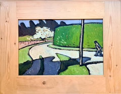 Colourful French Expressionist Landscape, Promeneur au Pigeonnier