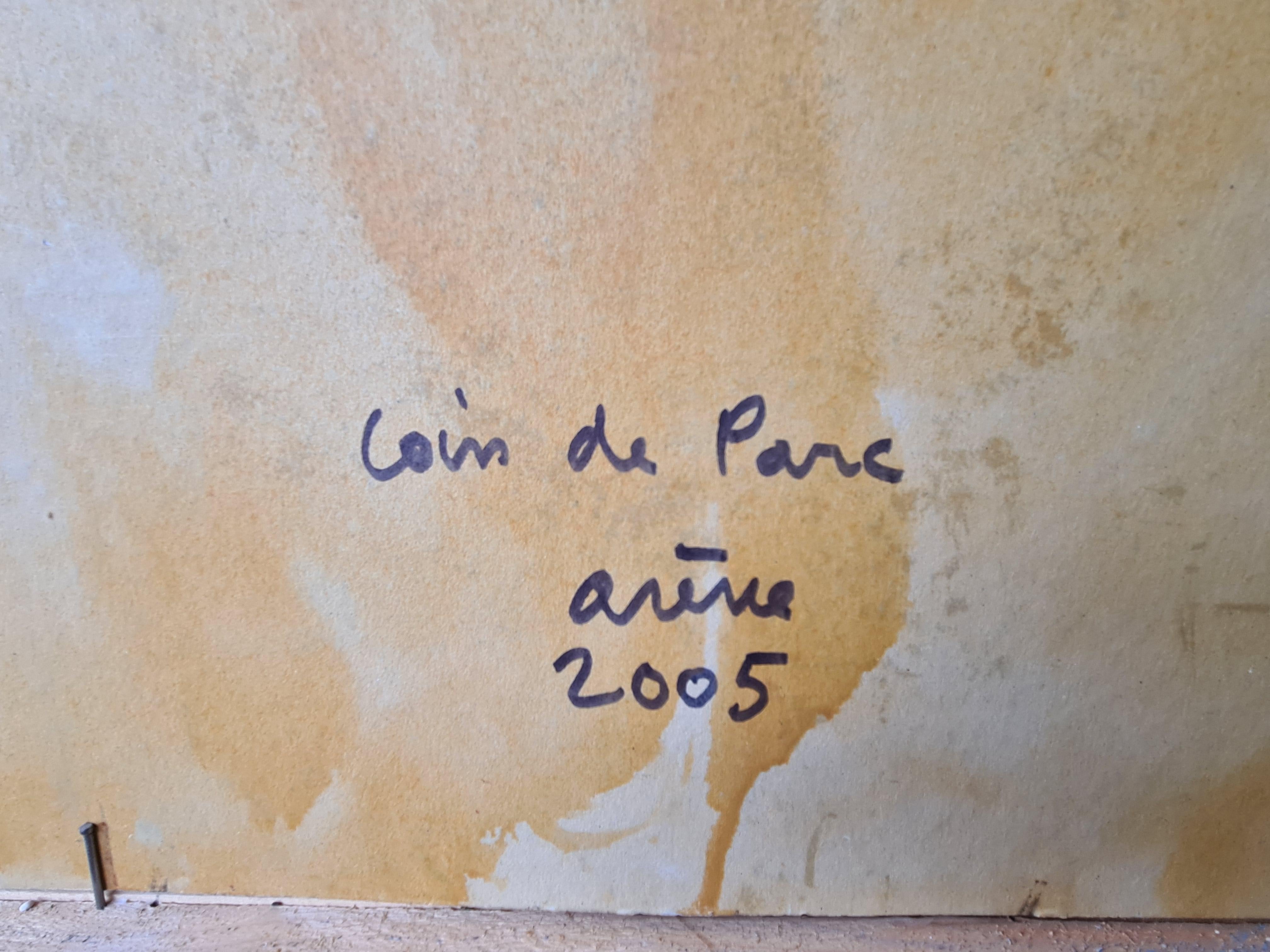 Französischer Expressionist Öl auf Leinwand, Provence, Coin du Parc im Angebot 8