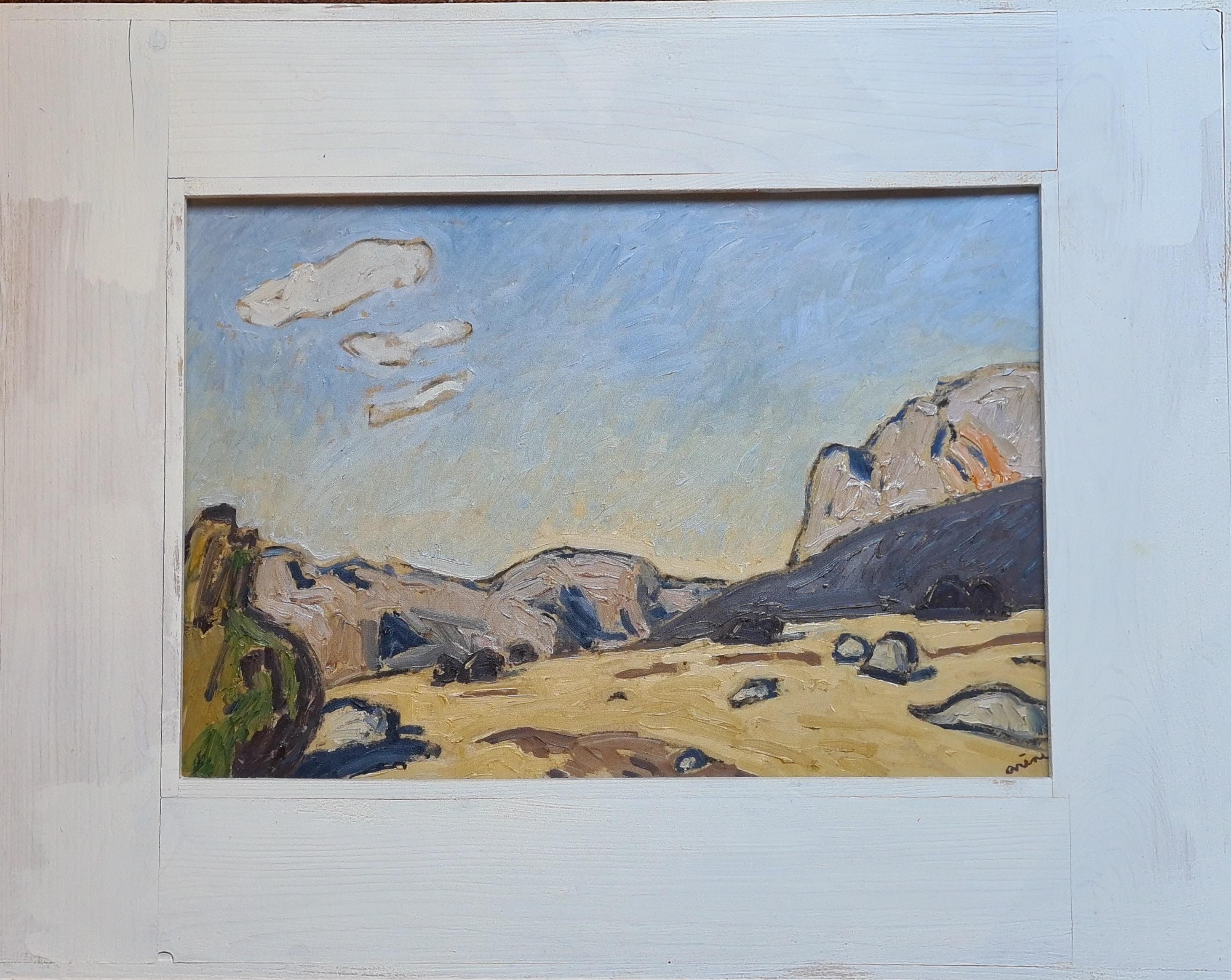 French Expressionist Provençal Landscape, Plateau au Verdon - Painting by Jean Arène