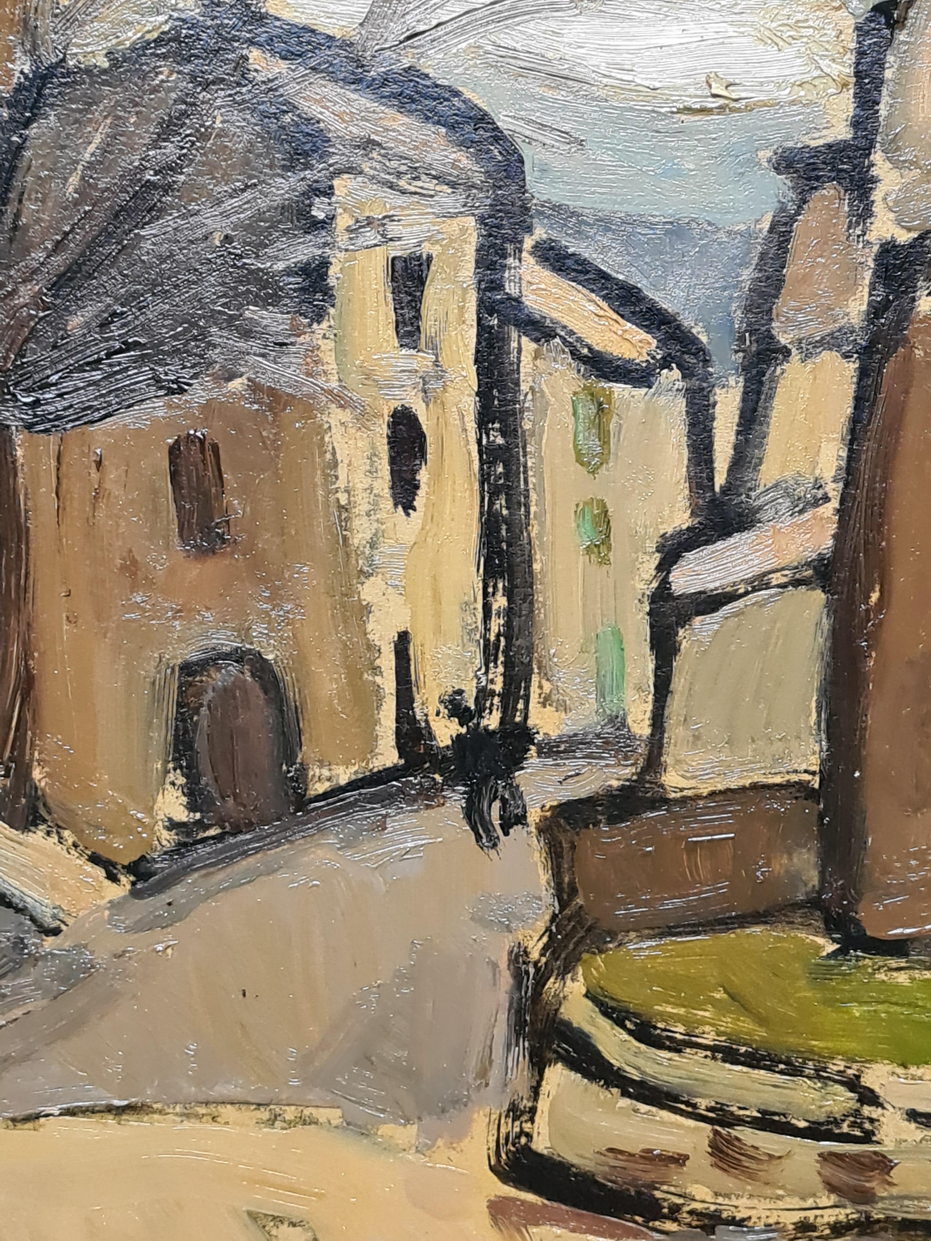 Paesaggio provenzale espressionista francese, Boulbon, Il villaggio dell'artista 1