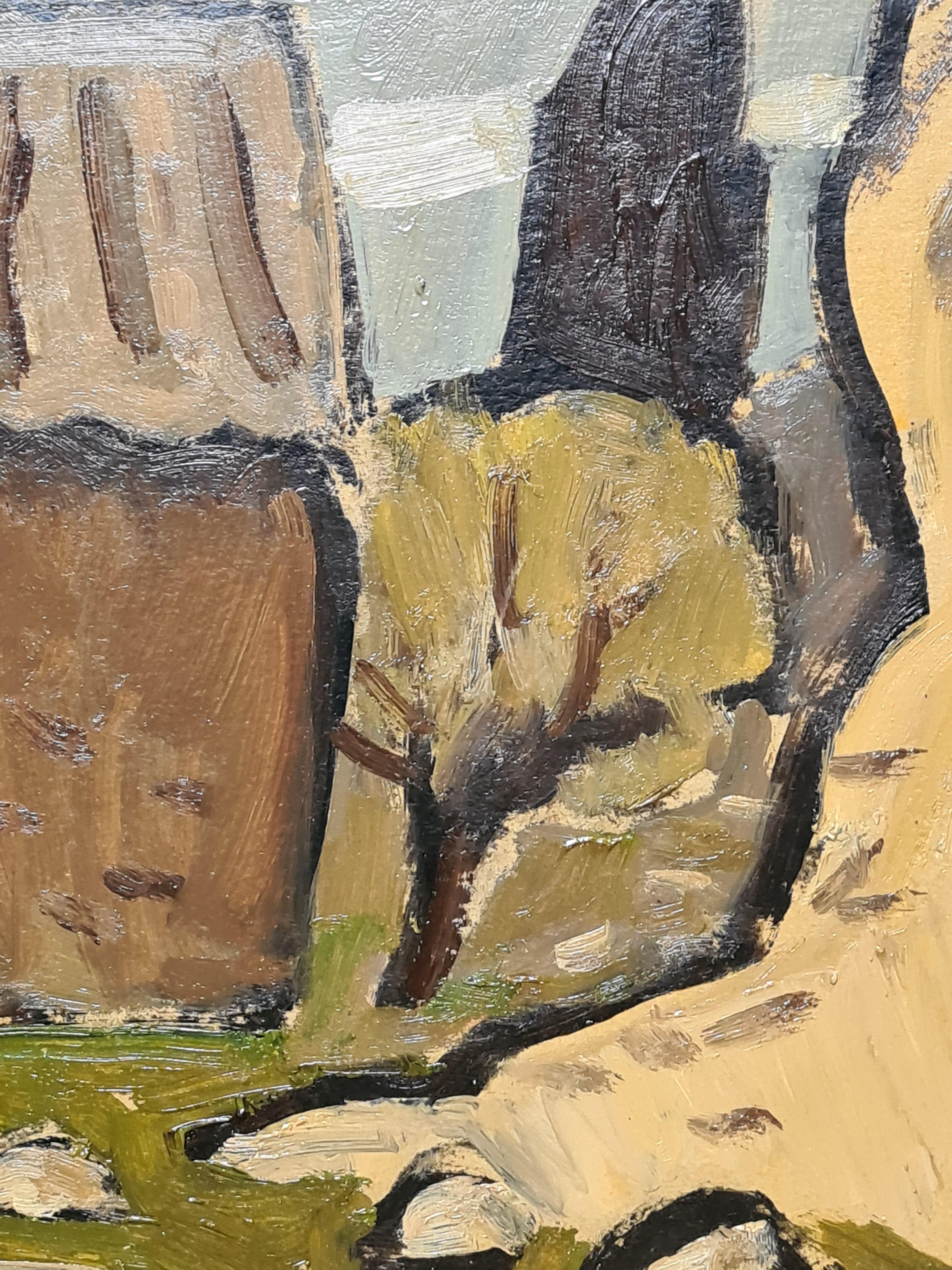Paesaggio provenzale espressionista francese, Boulbon, Il villaggio dell'artista 3