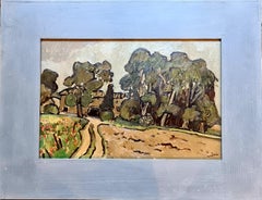 Paysage provençal expressionniste français, La Bastide, Mas de la Source