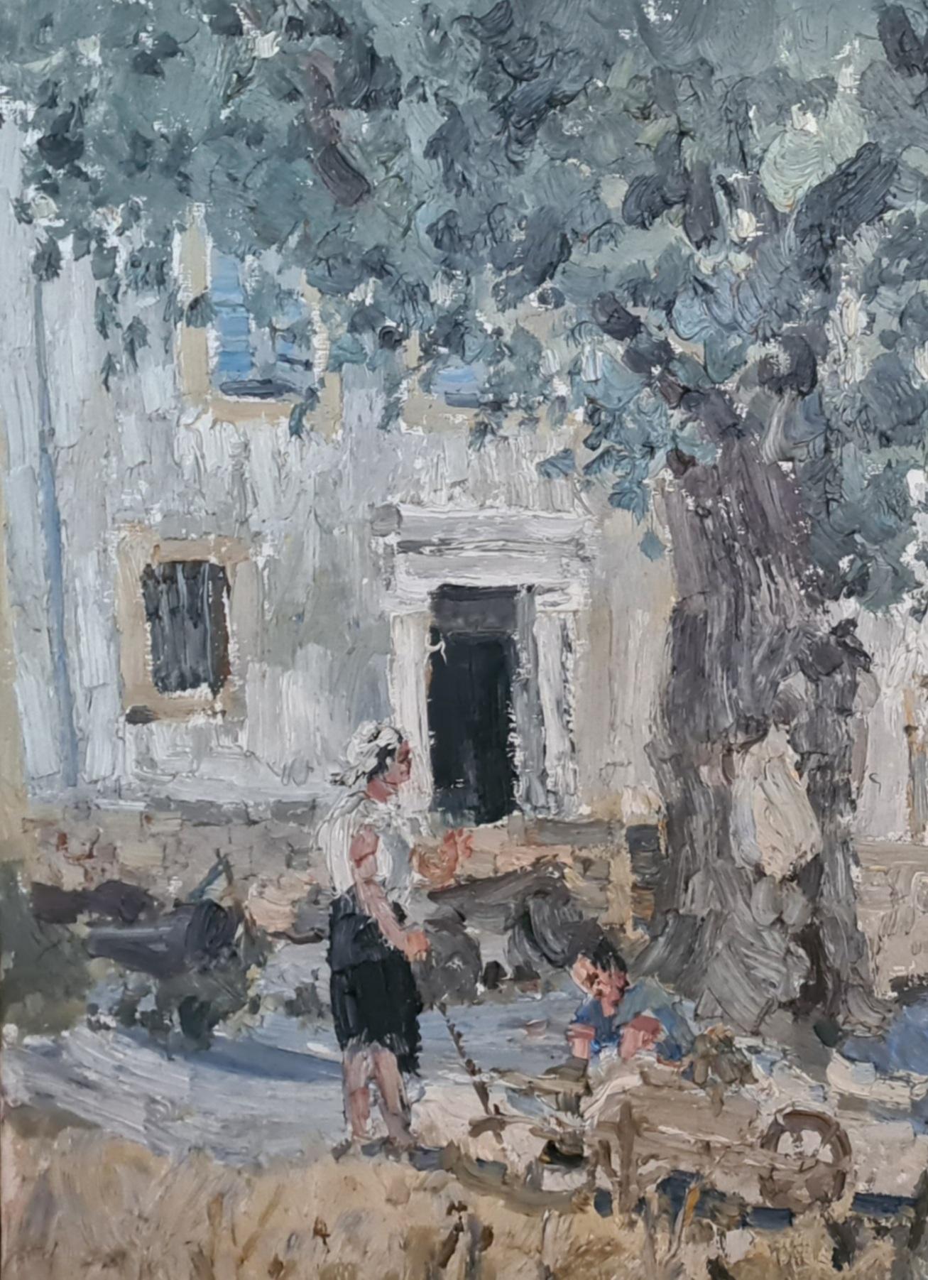 French Impressionist Oil on Canvas of The Bastide, Provence 1