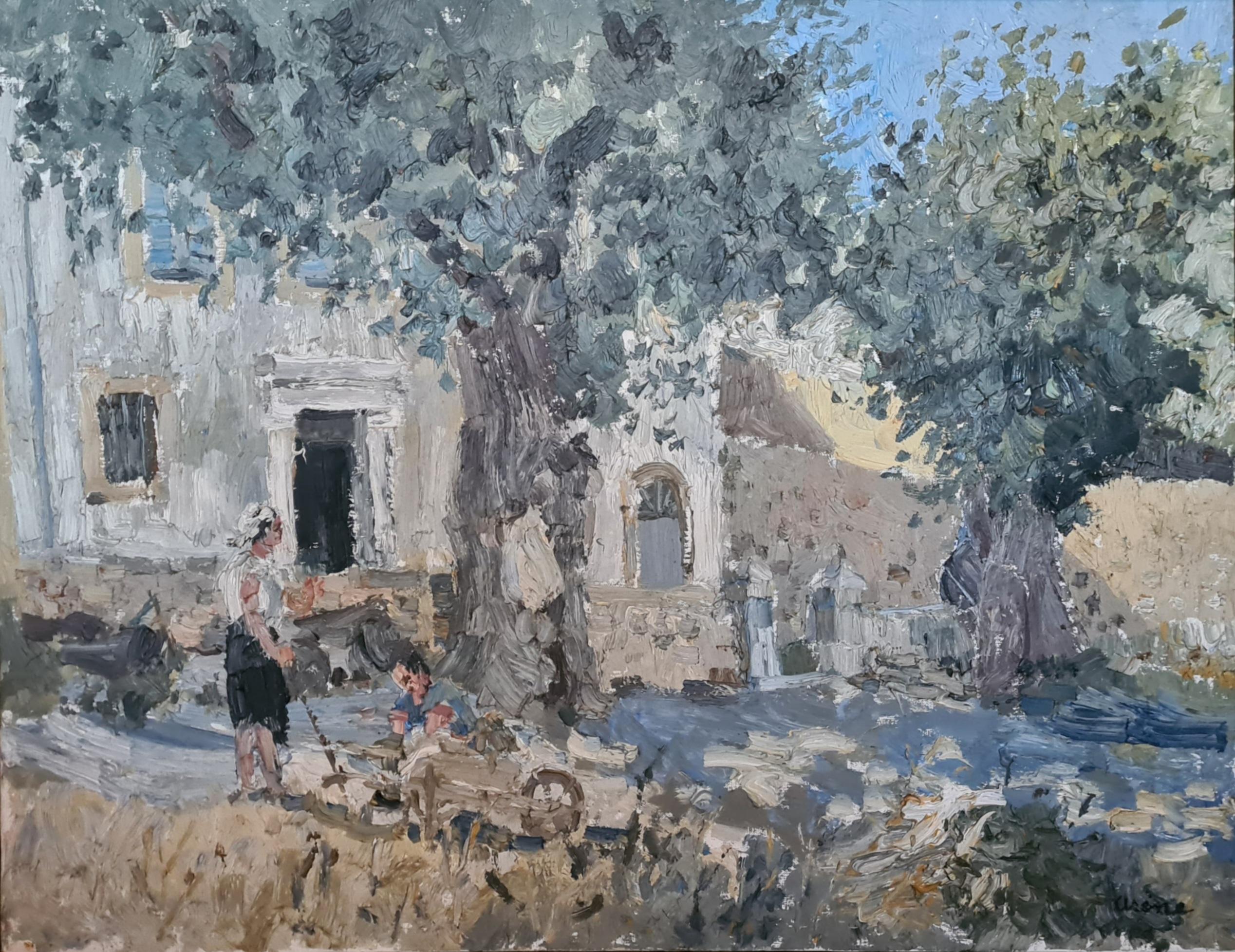 French Impressionist Oil on Canvas of The Bastide, Provence