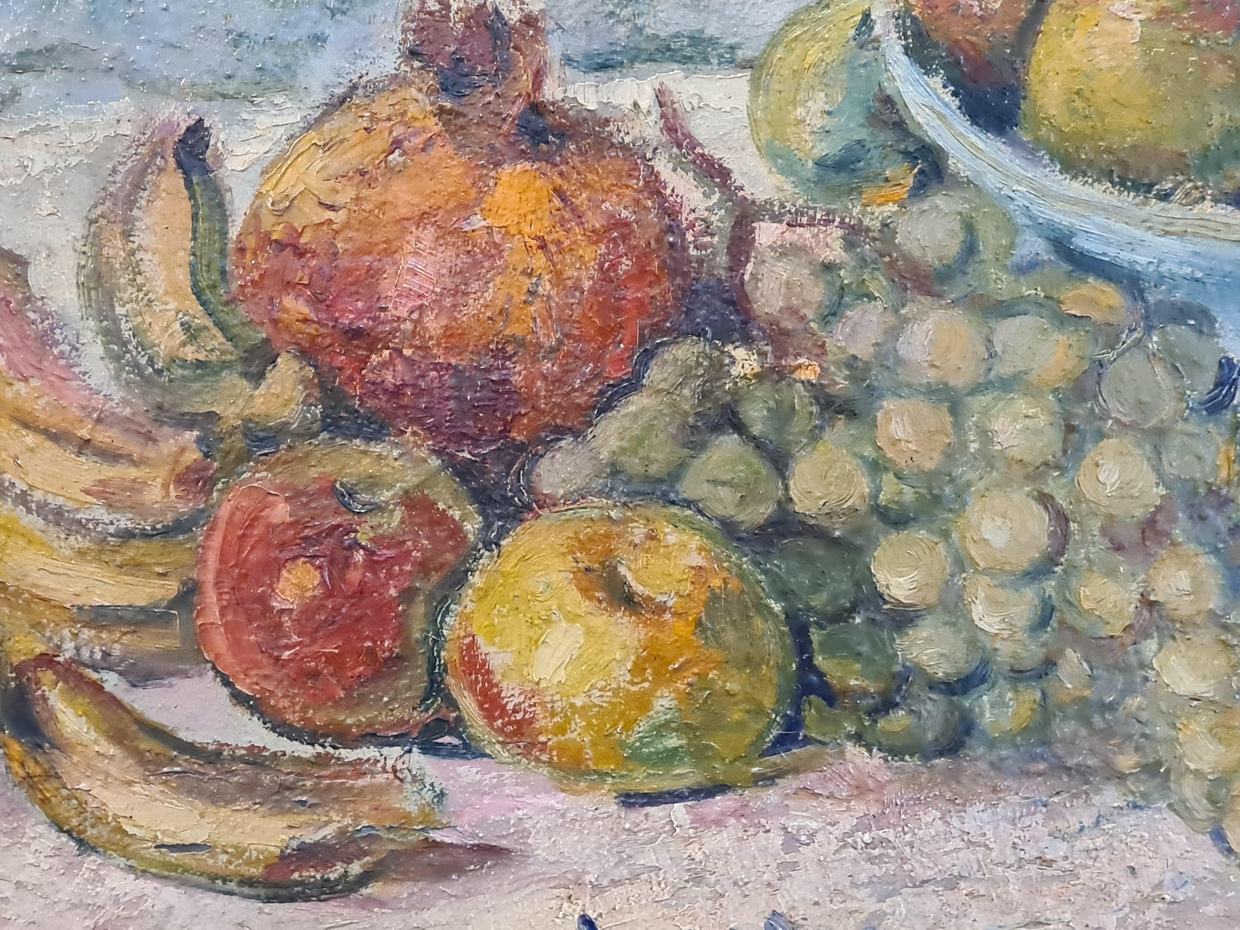 Französisches Öl auf Leinwand, Mitte des Jahrhunderts. Hommage an Cézanne