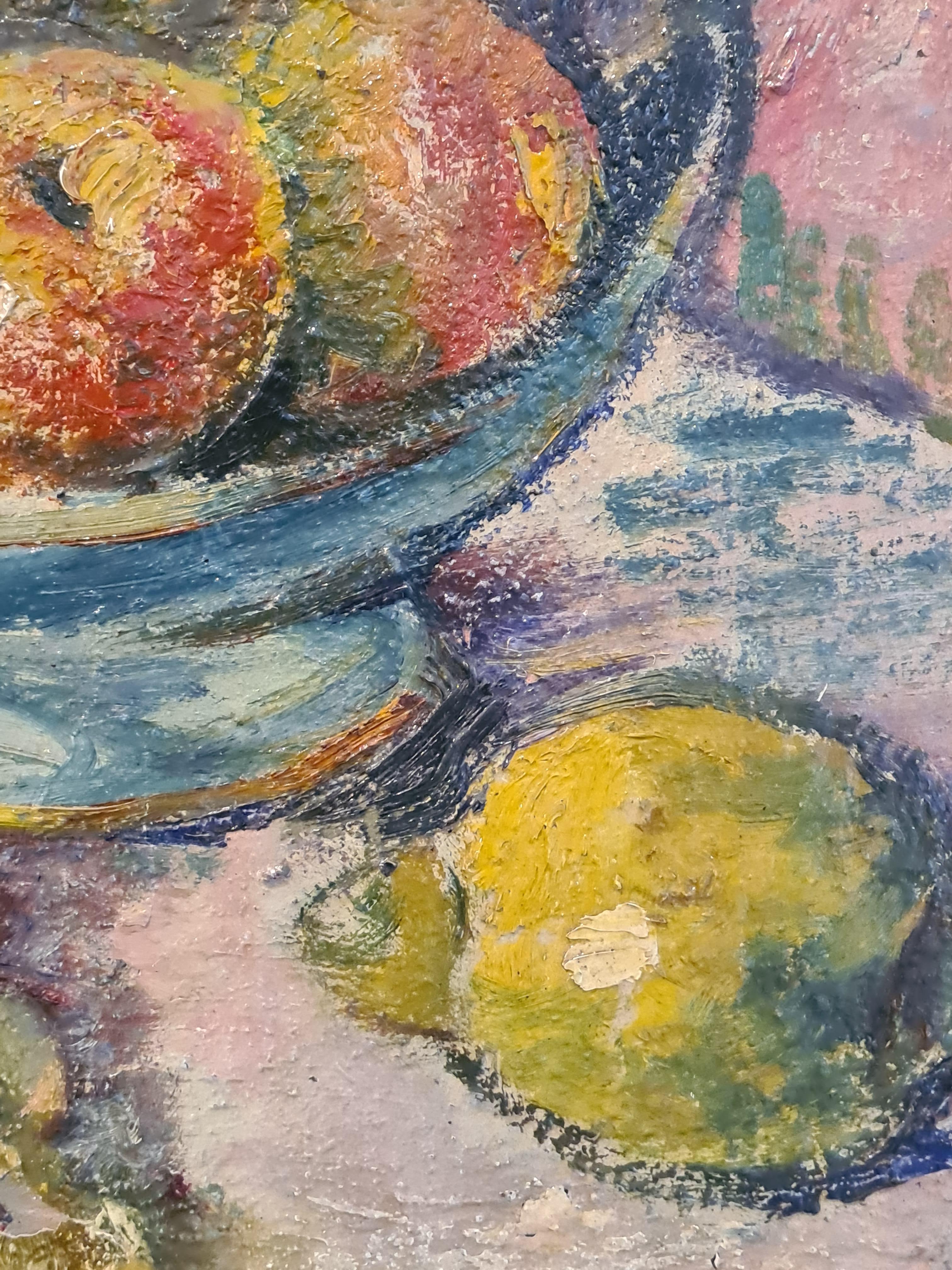 Französisches Öl auf Leinwand, Mitte des Jahrhunderts. Hommage an Cézanne