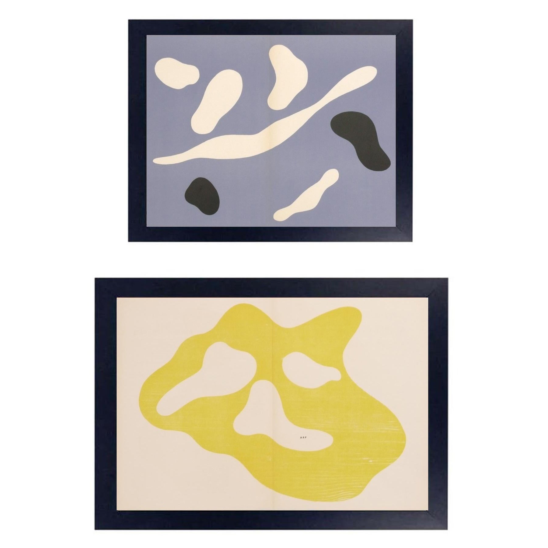 Jean Arp Color Lithographs 18.5 "H x 25.25 "W Mid Century Modern Abstrakte Kunst