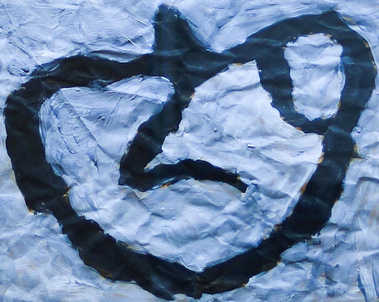 Jean Arp Crumpled Paper Original Oil on Crumpled Paper by Jean Hans