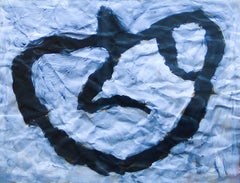 Crumpled Paper - Original Oil on Crumpled Paper by Jean Hans Arp - 1956