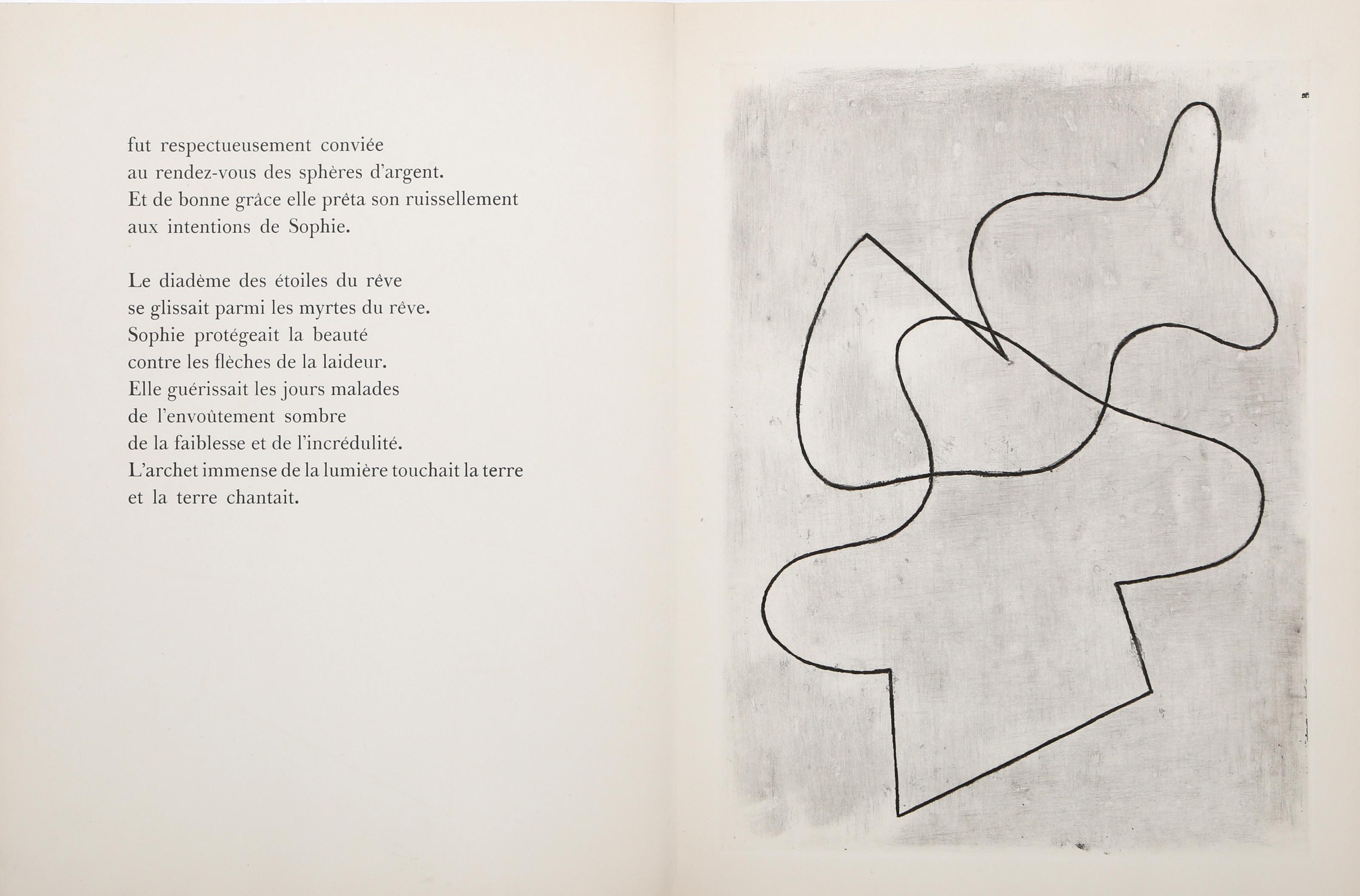 A Travers Les Myrtes du Reve, Minimalist Etching by Jean Arp 2