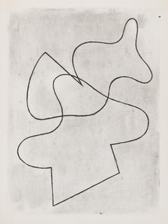 A Travers Les Myrtes du Reve, Minimalist Etching by Jean Arp