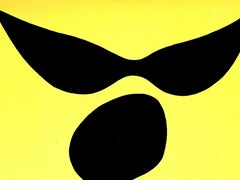 after Jean Arp -  Moustaches et Squelette - Pochoir