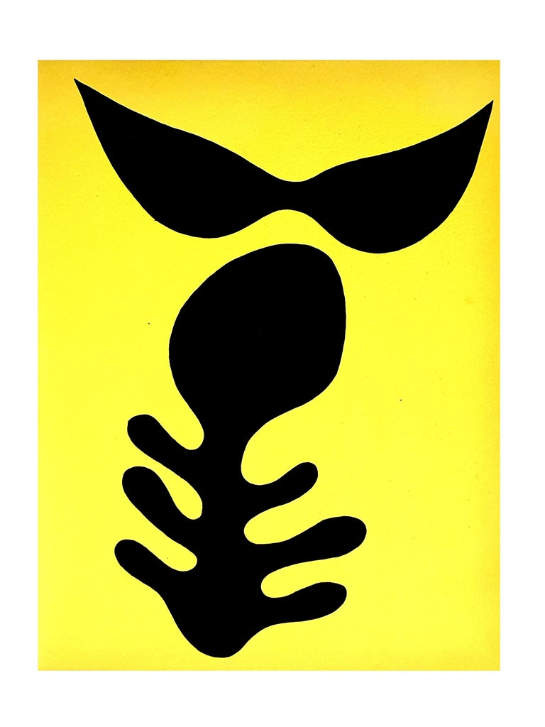 After Jean Arp Moustaches Et Squelette Pochoir For Sale At 1stdibs