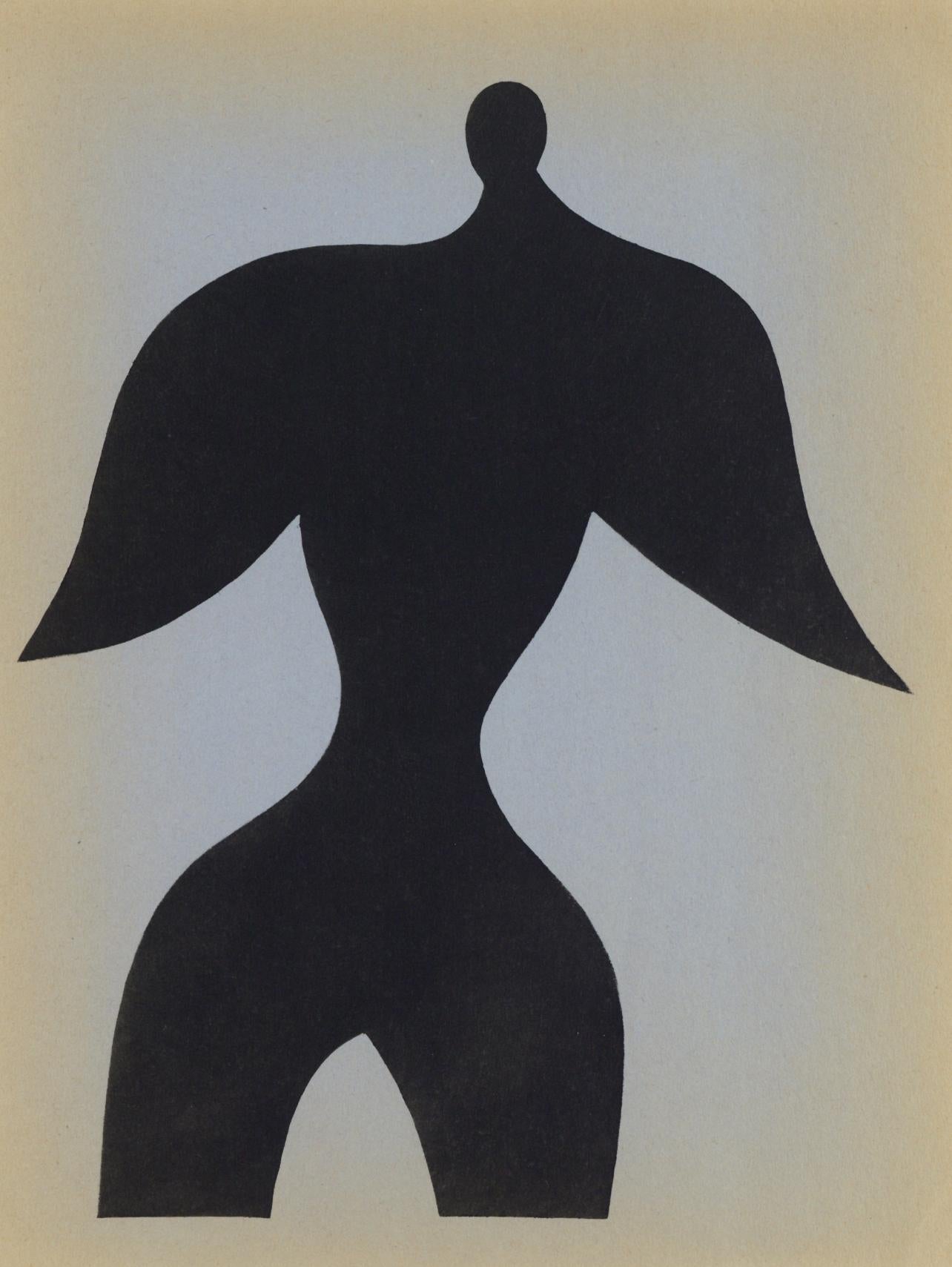 Jean Arp Figurative Print - Arp, Personnages, XXe Siècle (after)