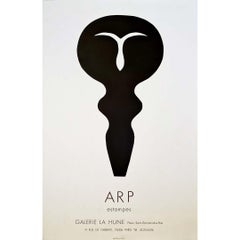Originalplakat fr die Ausstellung von Hans Arp aus dem Jahr 1960 Dada