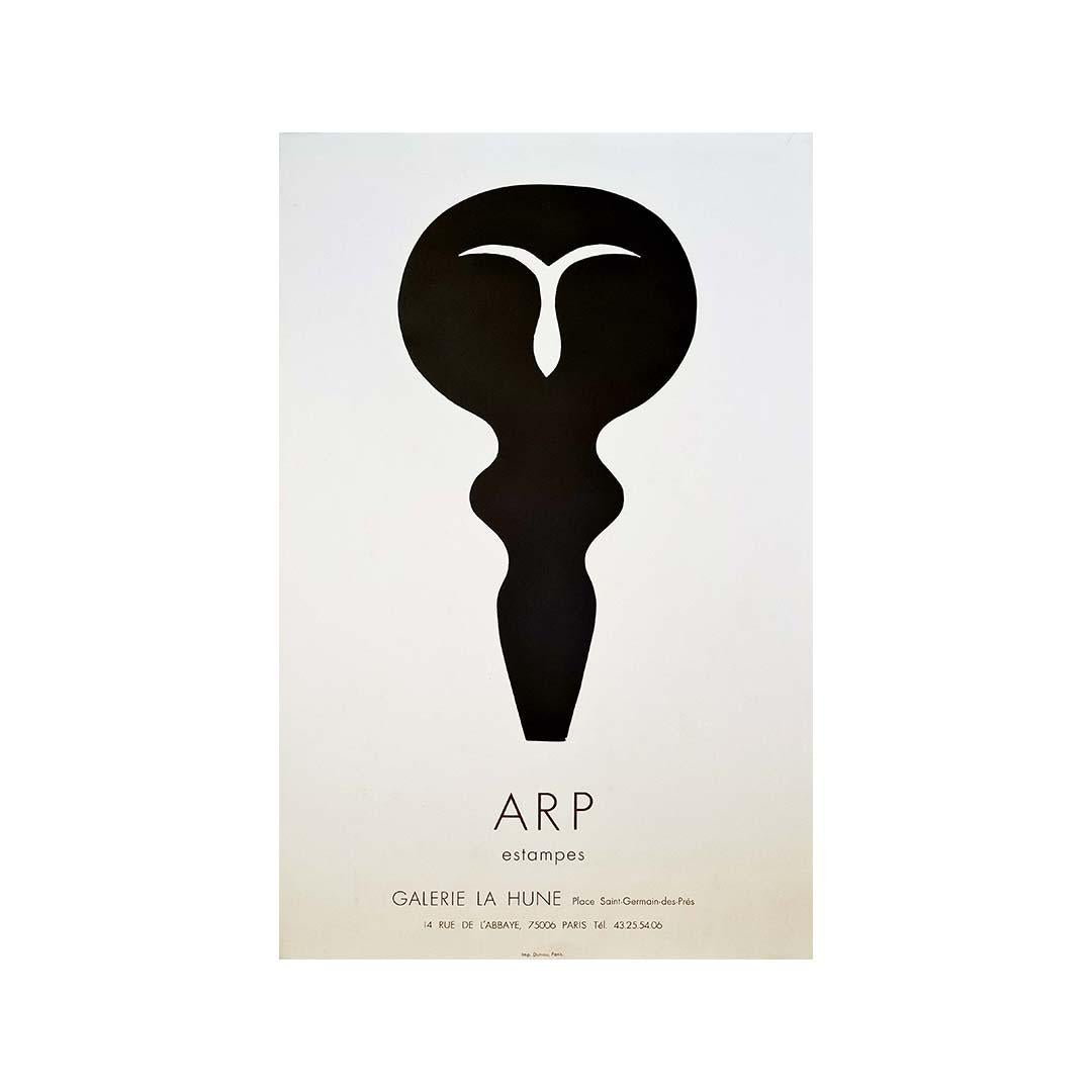 Circa 1960 Original poster for the Exhibition of Hans Arp - Dada