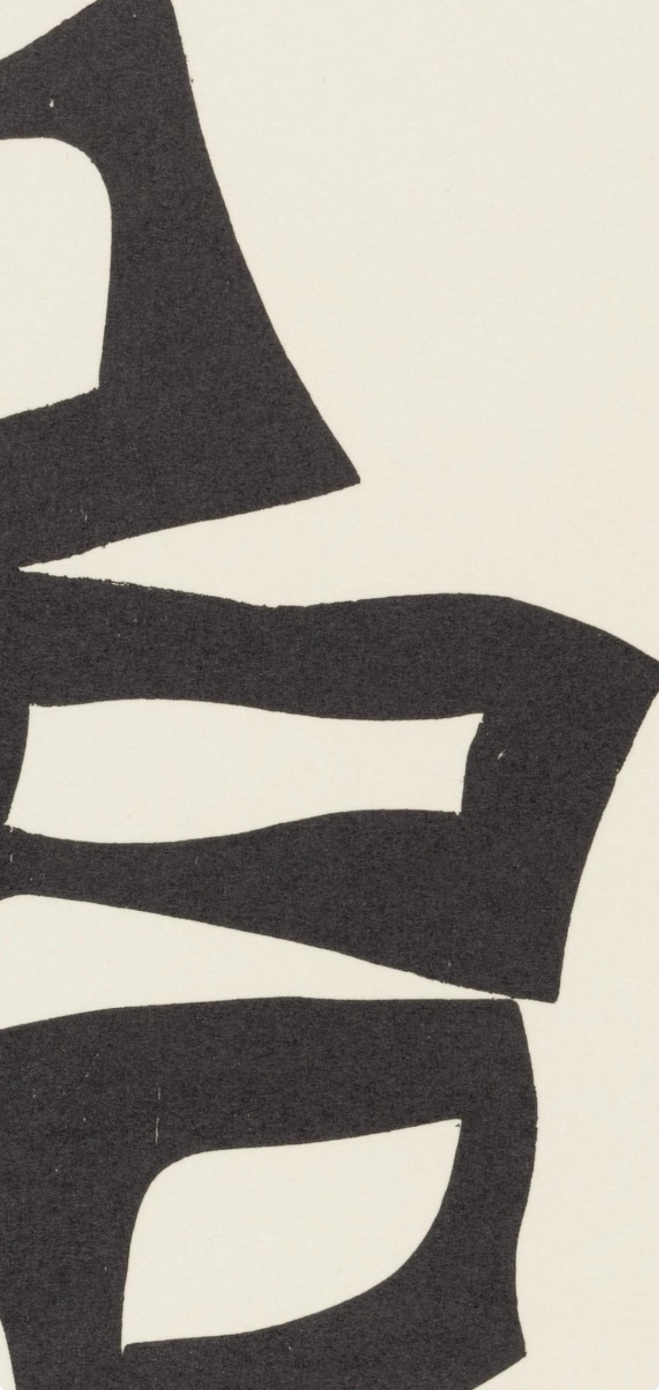 Composition (Arntz 148-175; Hagenbach A 25; Bolliger 54), Dreams and Projects - Beige Figurative Print by Jean Arp