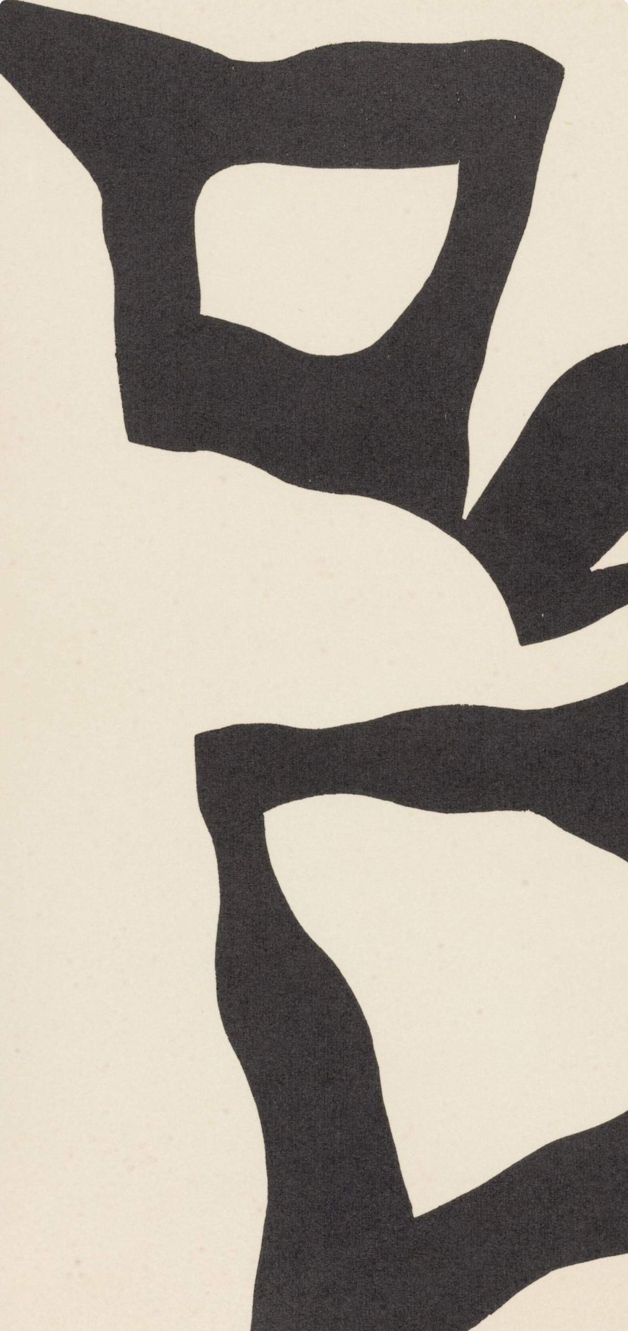 Composition (Arntz 148-175; Hagenbach A 25; Bolliger 54), Dreams and Projects - White Abstract Print by Jean Arp