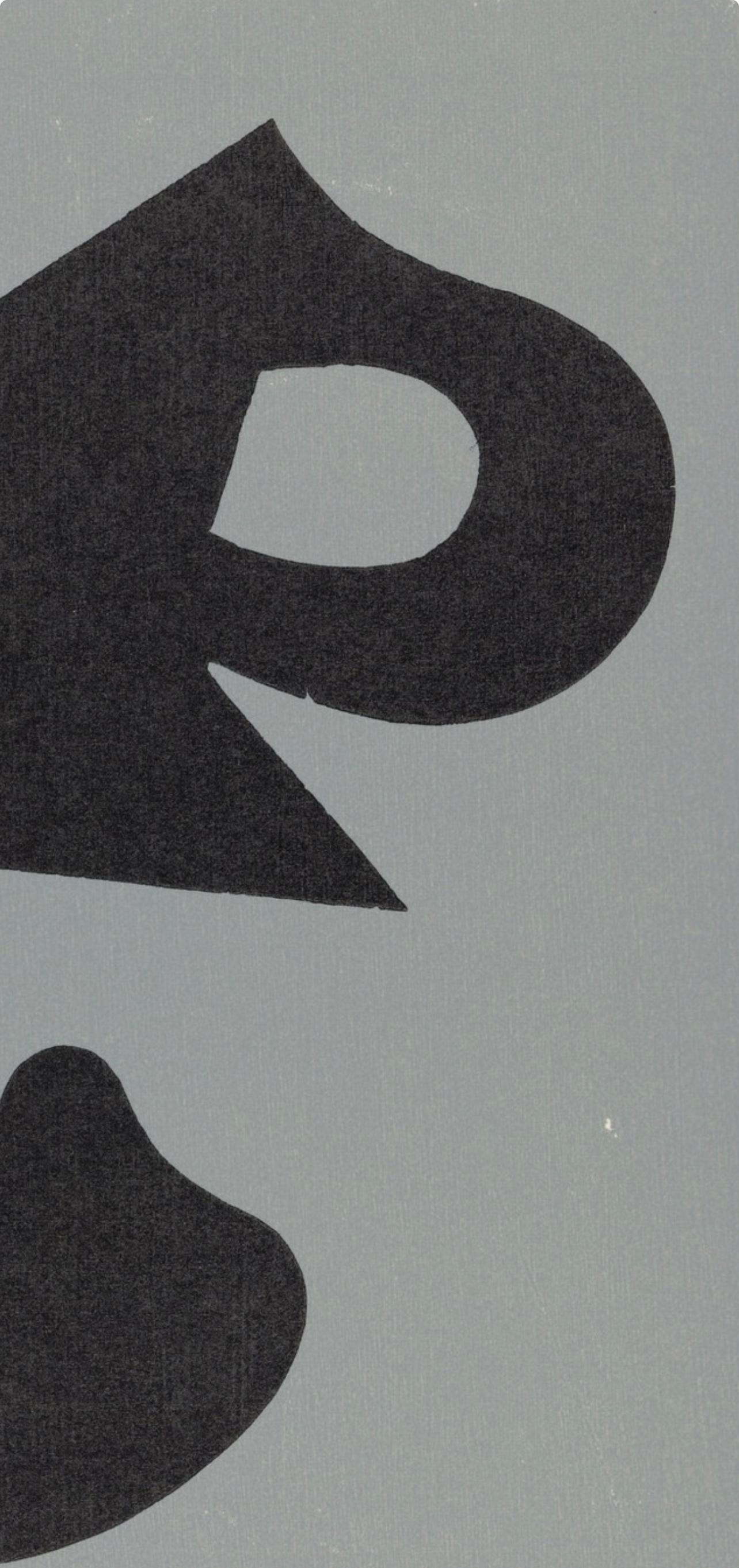 Composition (Arntz 148-175; Hagenbach A 25; Bolliger 54), Dreams and Projects - Gray Figurative Print by Jean Arp