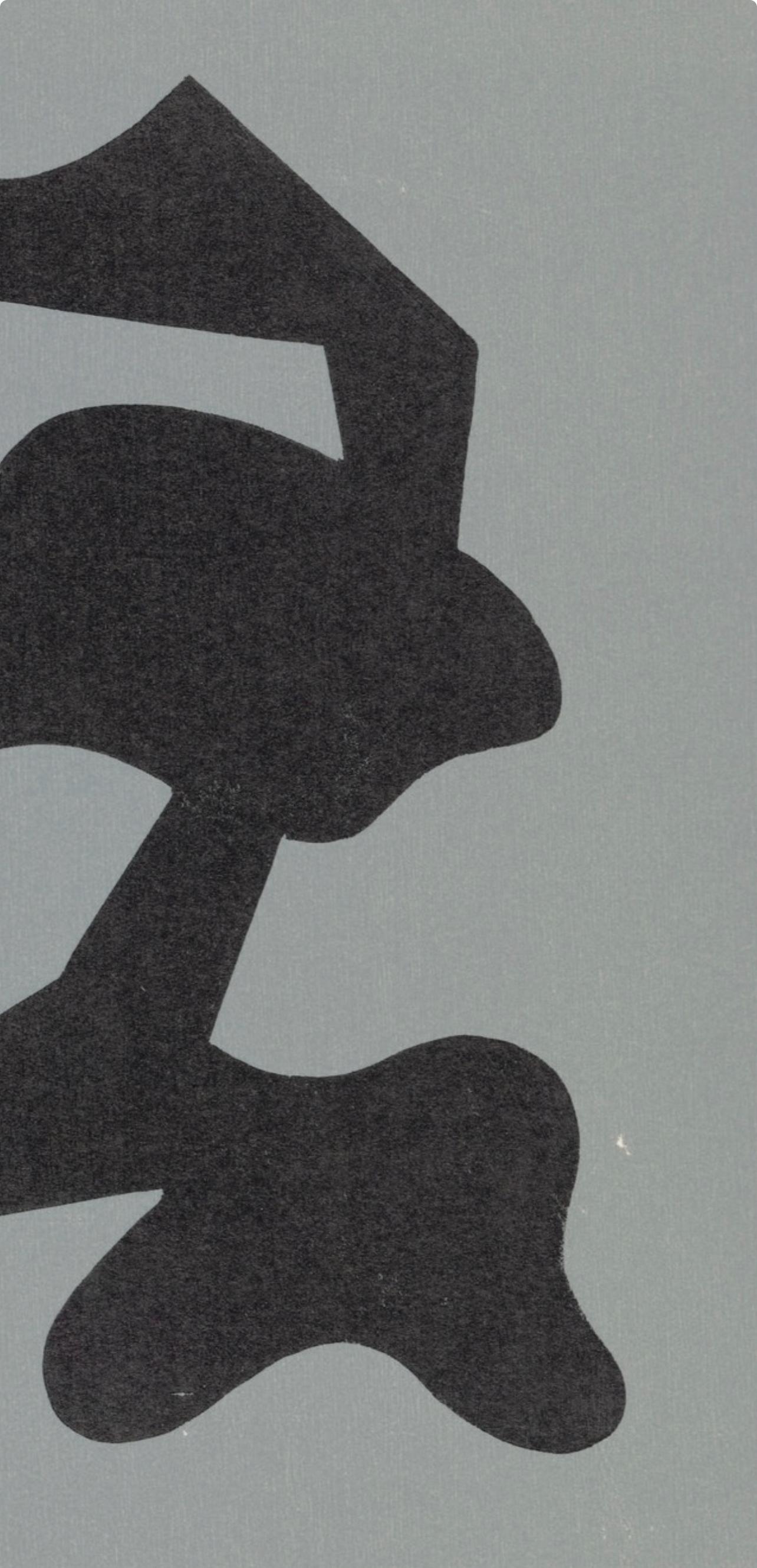 Composition (Arntz 148-175; Hagenbach A 25; Bolliger 54), Dreams and Projects - Gray Figurative Print by Jean Arp