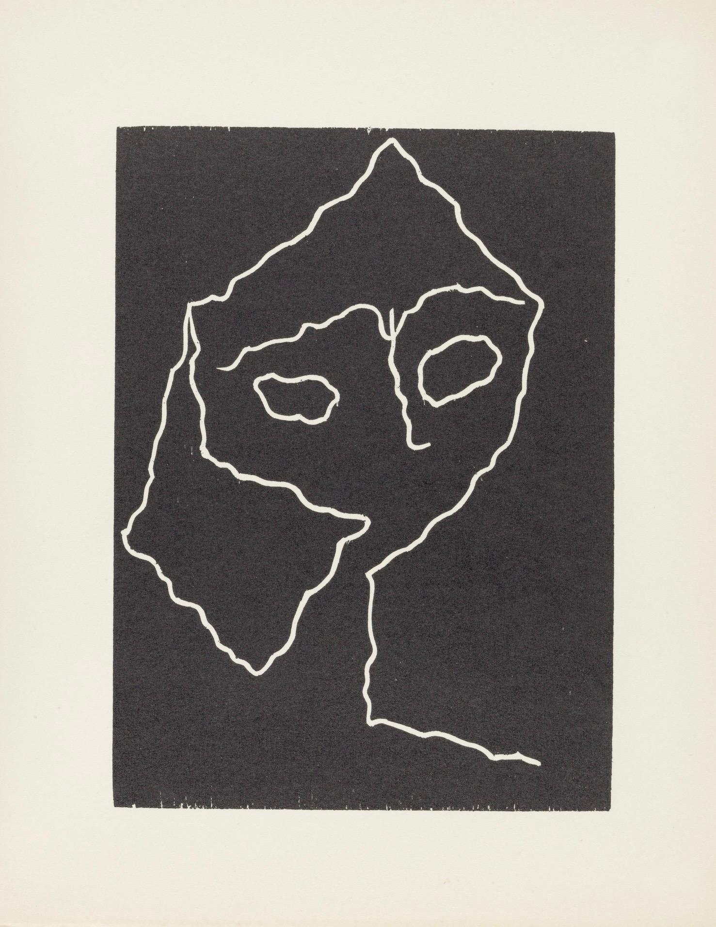 Composition (Arntz 148-175; Hagenbach A 25; Bolliger 54), Dreams and Projects - Black Abstract Print by Jean Arp