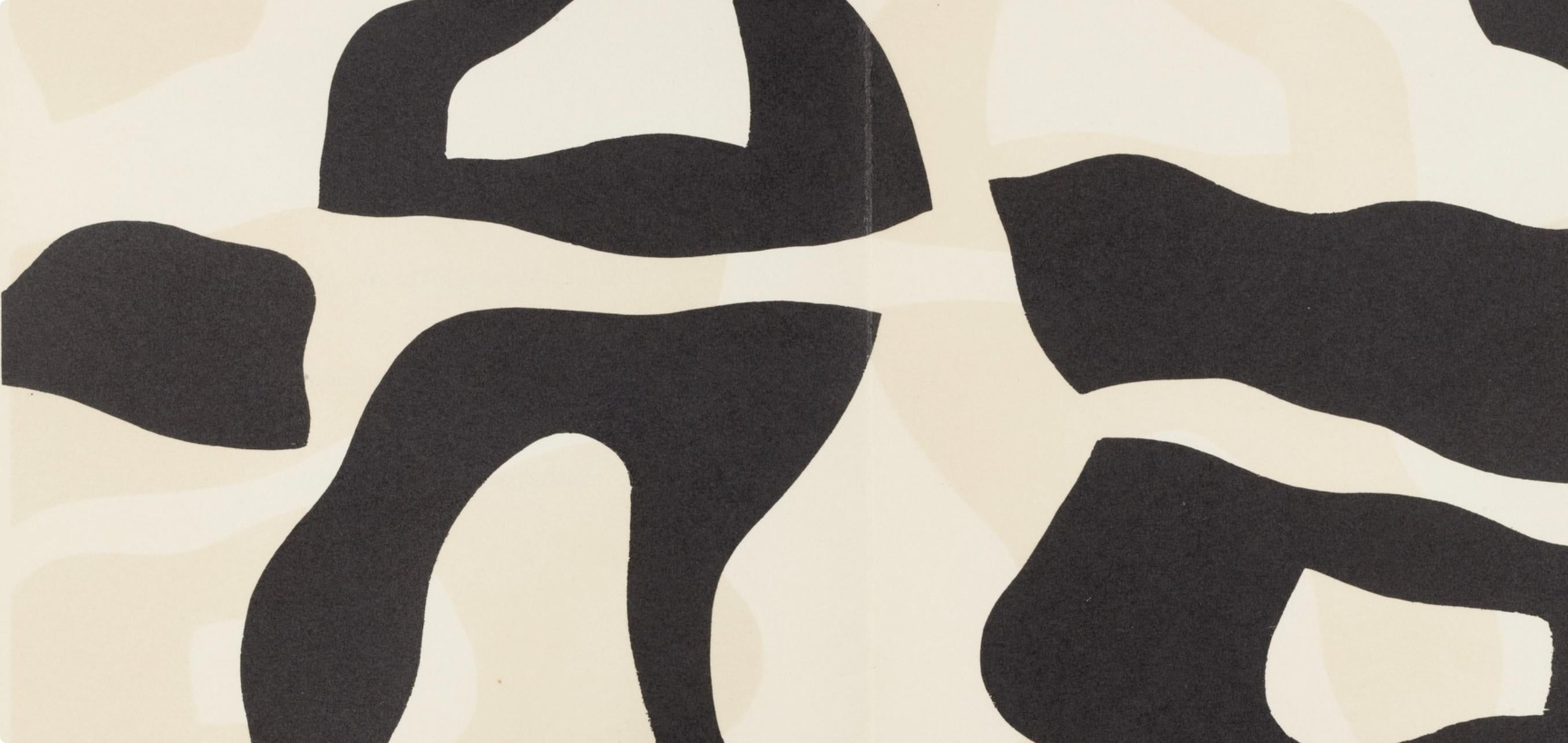 Composition (Arntz 148-175; Hagenbach A 25; Bolliger 54), Dreams and Projects - Beige Figurative Print by Jean Arp