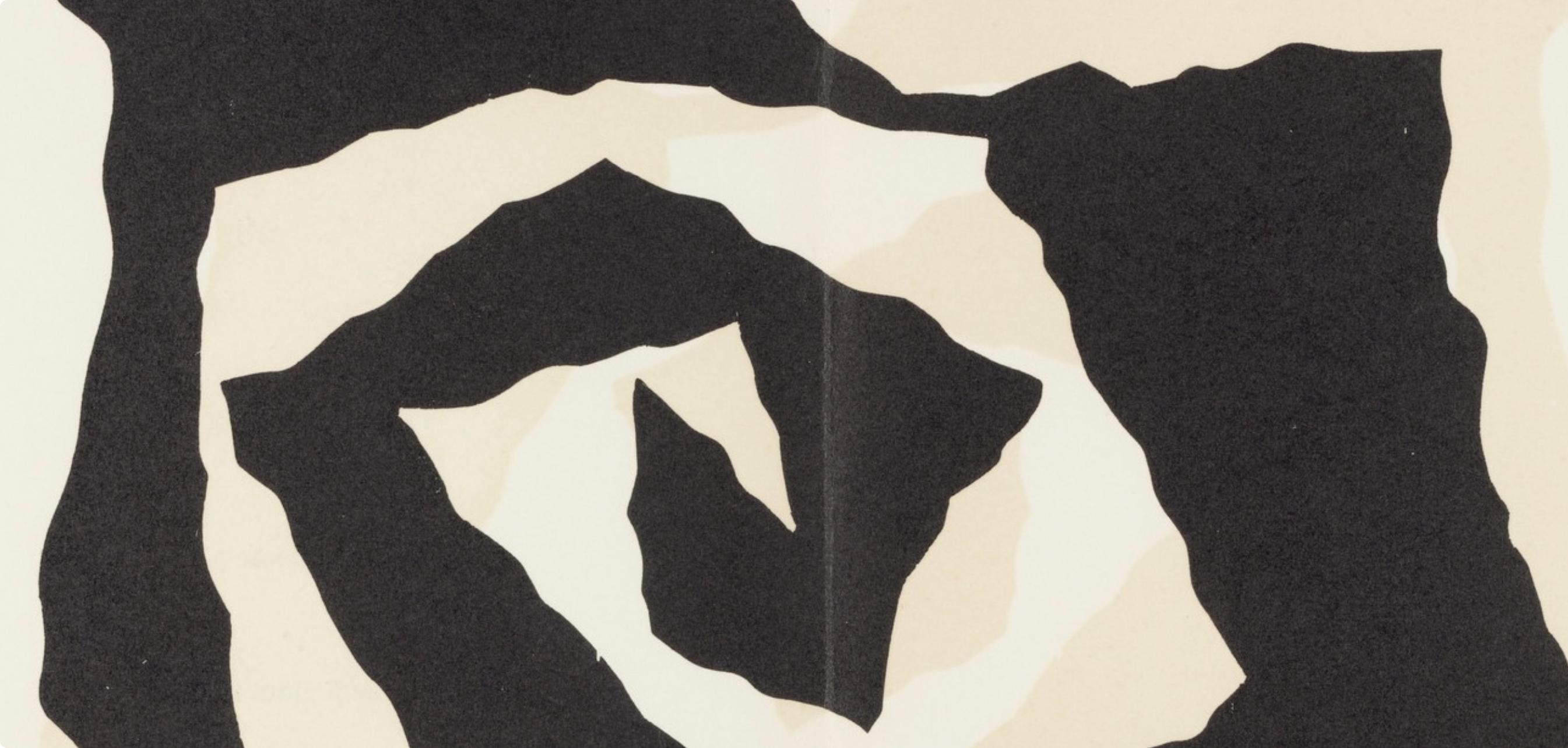 Composition (Arntz 148-175; Hagenbach A 25; Bolliger 54), Dreams and Projects - Black Figurative Print by Jean Arp