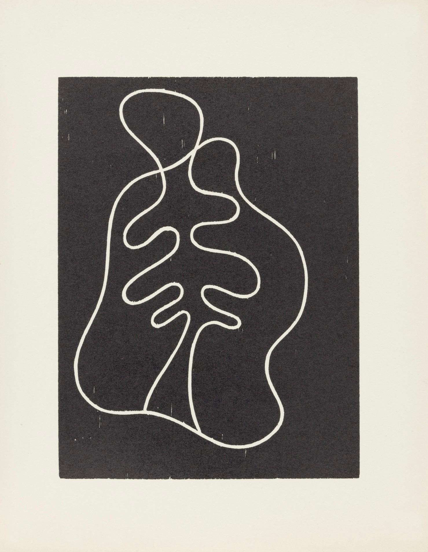 Woodcut on vélin d’Arches paper. Inscription: Unsigned and unnumbered, as issued. Good condition. Notes: From the folio, Jean Arp, Dreams and Projects, 1951-1952. Published by Curt Valentin, New York; printed by Fequet et Baudier, Paris. Excerpted
