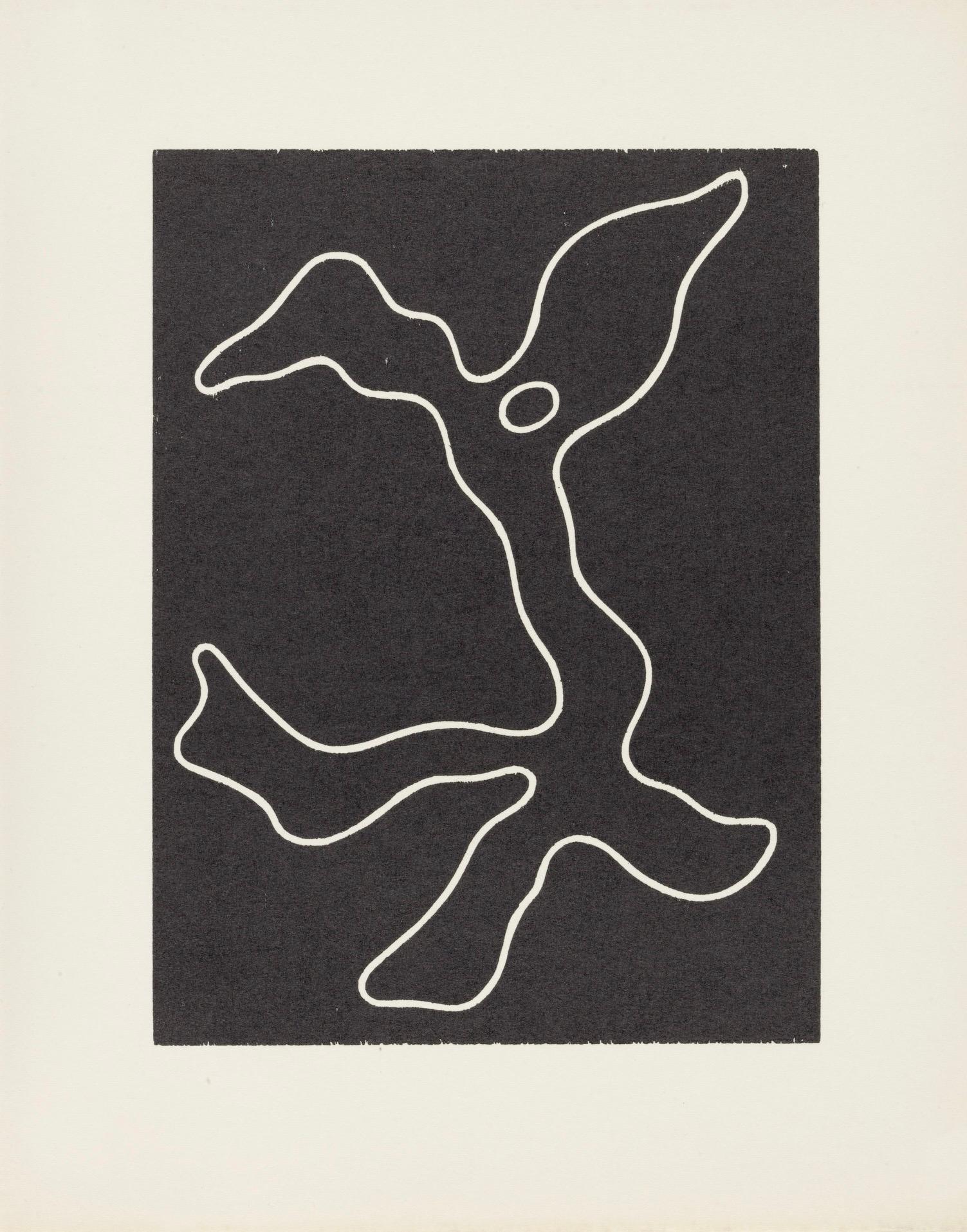 Woodcut on vélin d’Arches paper. Inscription: Unsigned and unnumbered, as issued. Good condition. Notes: From the folio, Jean Arp, Dreams and Projects, 1951-1952. Published by Curt Valentin, New York; printed by Fequet et Baudier, Paris. Excerpted