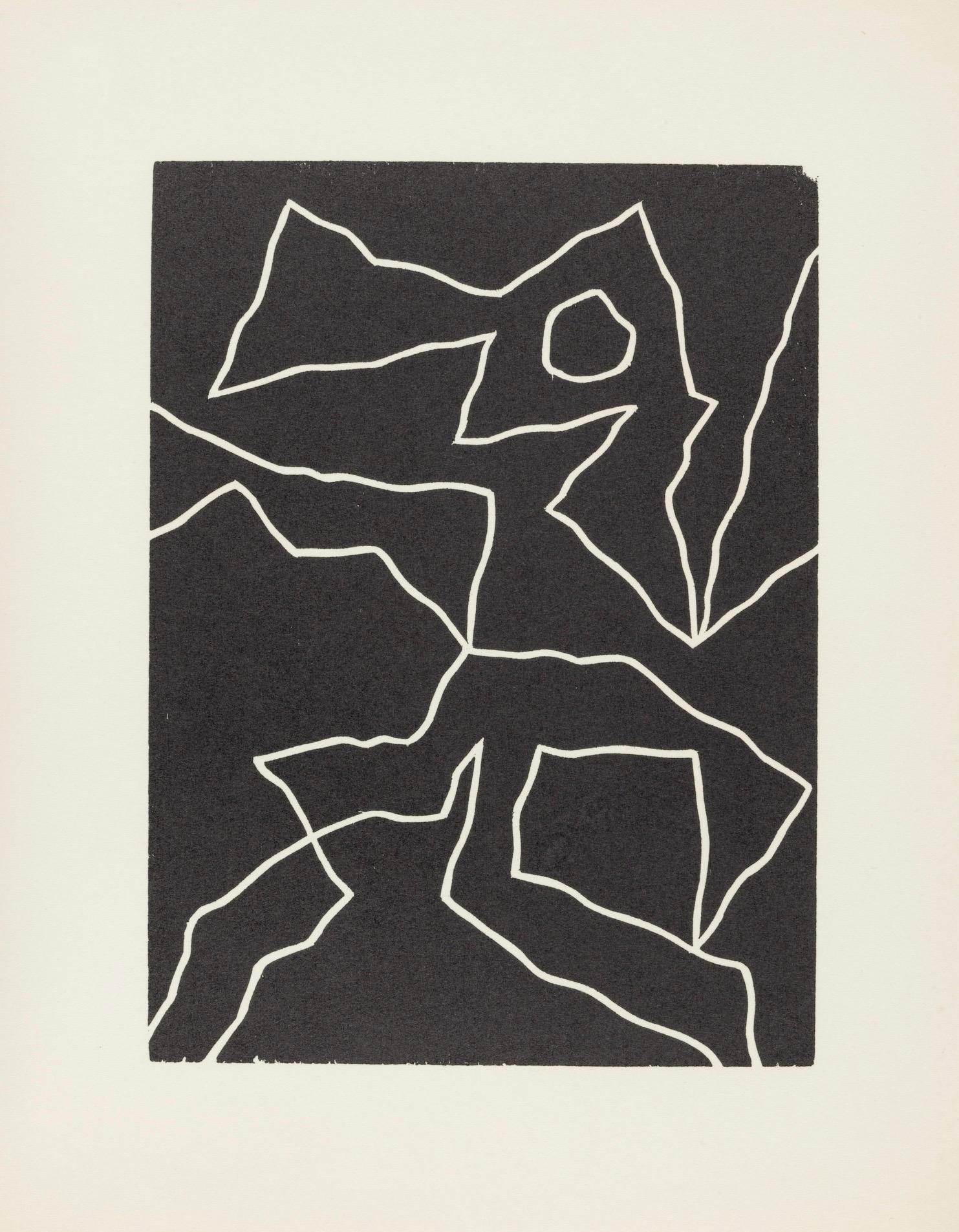 Woodcut on vélin d’Arches paper. Inscription: Unsigned and unnumbered, as issued. Good condition. Notes: From the folio, Jean Arp, Dreams and Projects, 1951-1952. Published by Curt Valentin, New York; printed by Fequet et Baudier, Paris. Excerpted