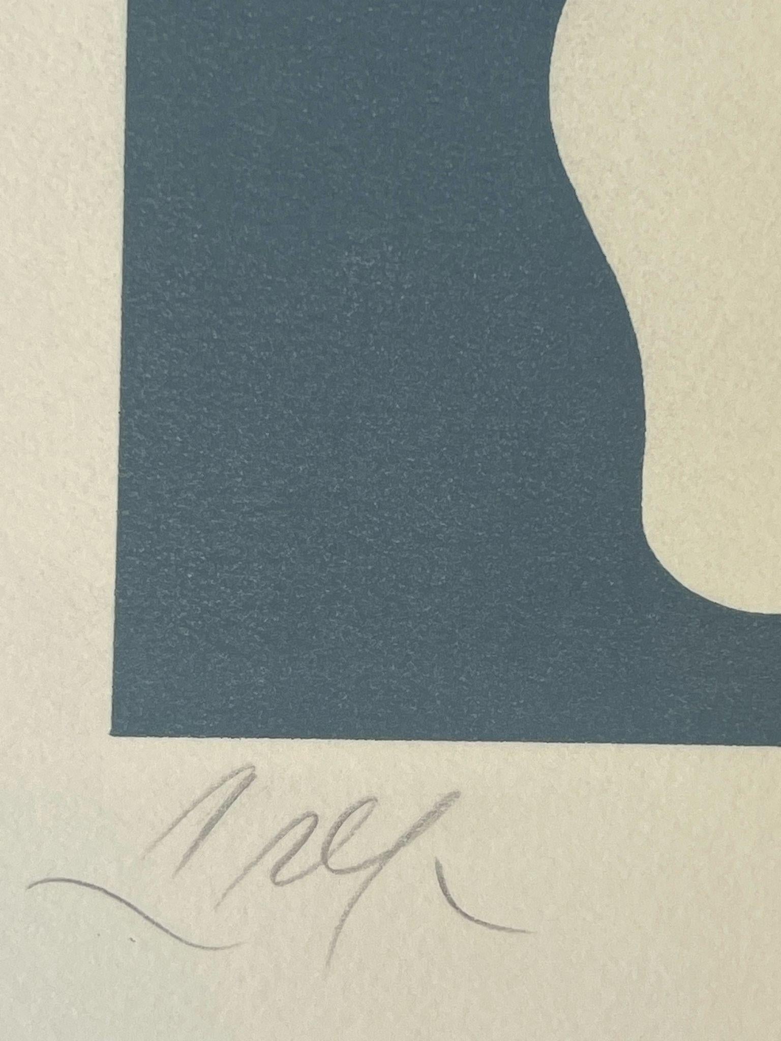 Constellation aux cinq formes - White Abstract Print by Jean Arp