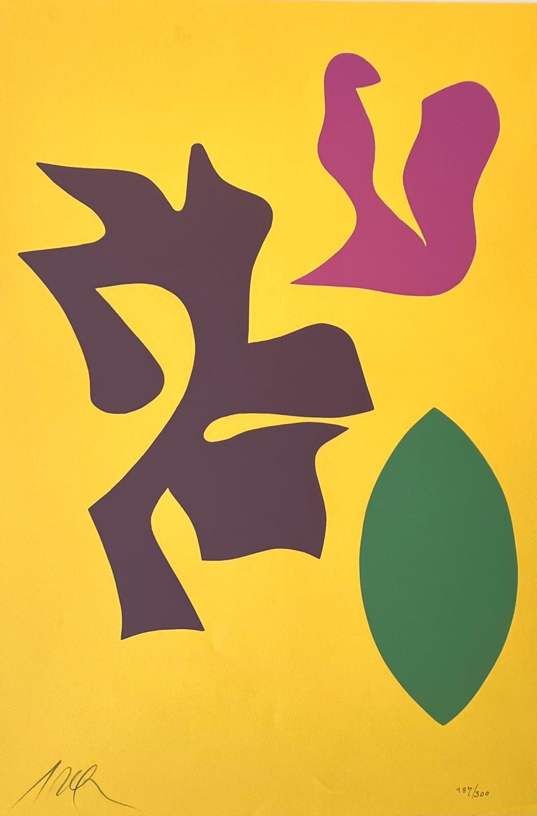 Jean Arp Abstract Print - Documenta Geigy Das Unbehagen in der Kunst (Planche VII)