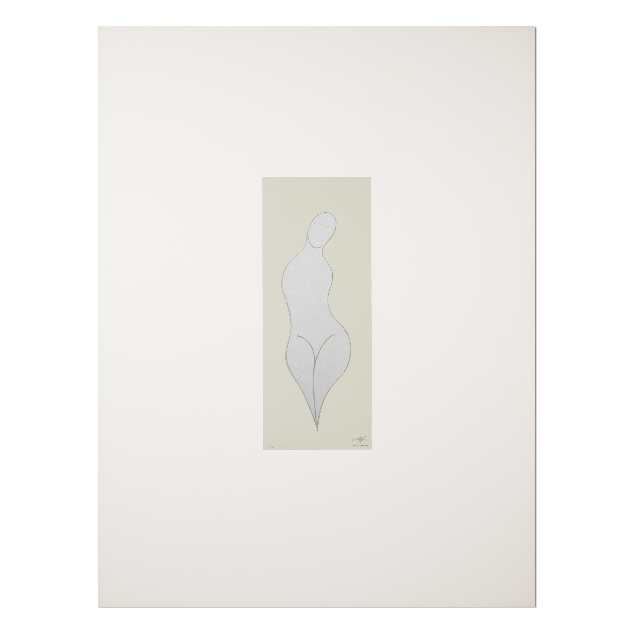 Jean Arp (French-German, 1886-1966)
Poupée, around 1970
Medium: Screenprint collage
Dimensions: 83 x 62 cm
Edition of 150: Numbered and stamped by the artist's estate


