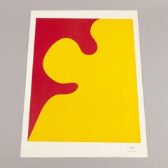 Jean Arp, Rot Gelb - Original Lithograph from 1966, Abstract Print