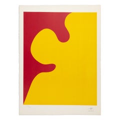 Jean Arp, Rot Gelb - Original Lithograph from 1966, Abstract Print
