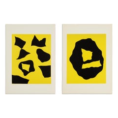 Jean Arp, Set di 2 xilografie, stampe originali del 1958