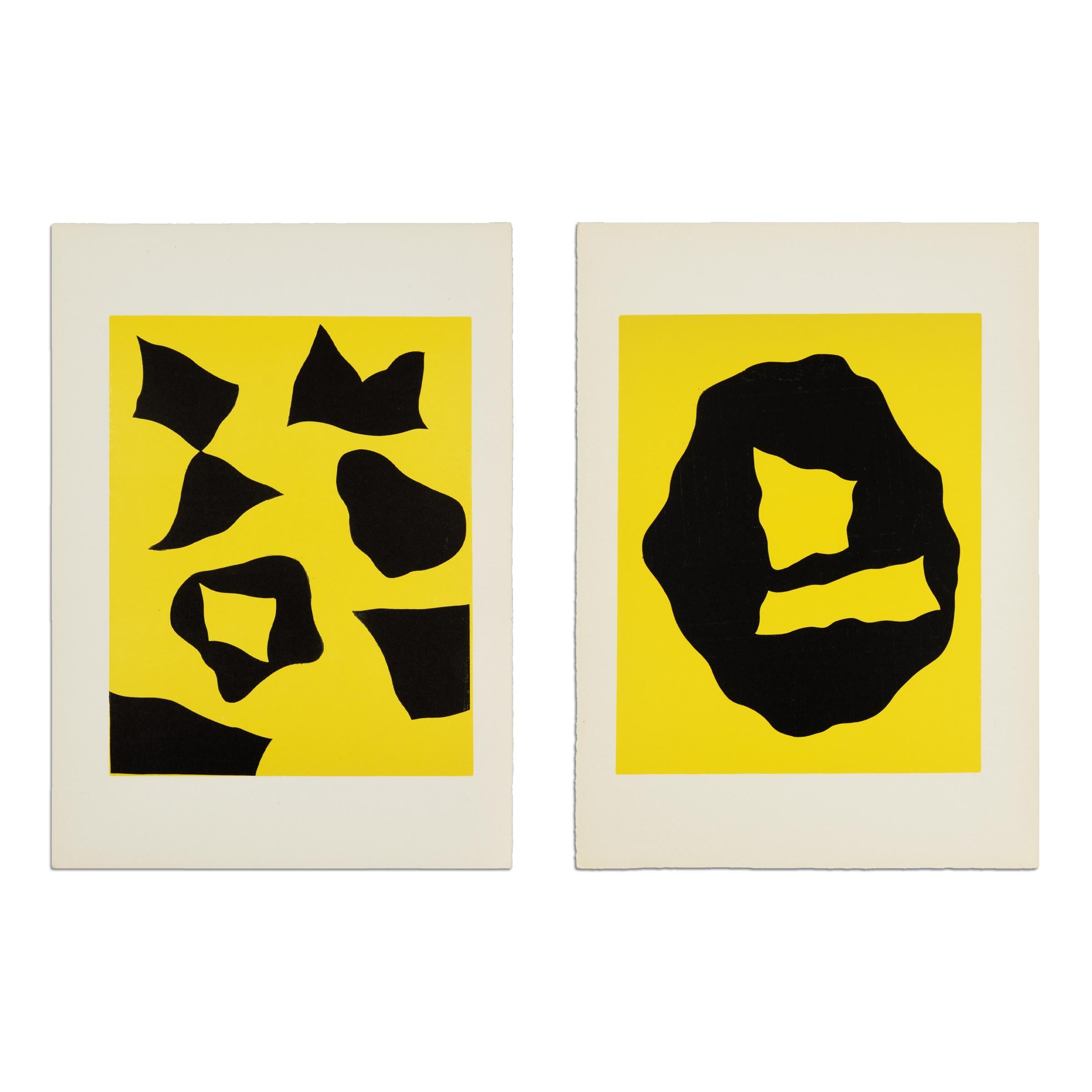 Jean Arp, Set di 2 xilografie, stampe originali del 1958