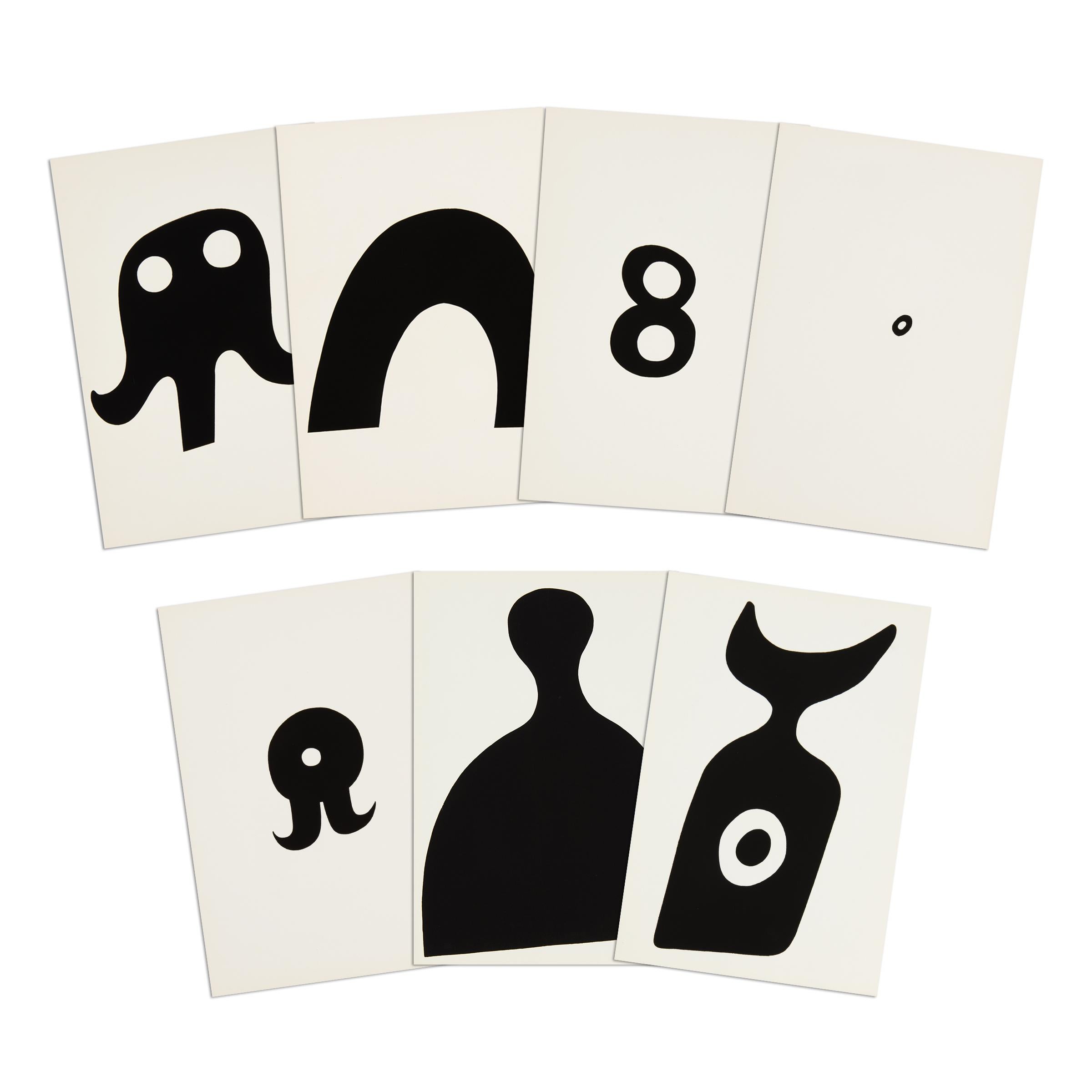 Jean Arp (1886-1966)
Arpaden, 1923/1958
Supports : Ensemble de 7 lithographies sur papier
Dimensions : 38 x 26,5 cm : 38 x 26,5 cm
Édition de 180 exemplaires : Non signé, non numéroté (tel que publié)

Imprimé à partir des dessins originaux de
