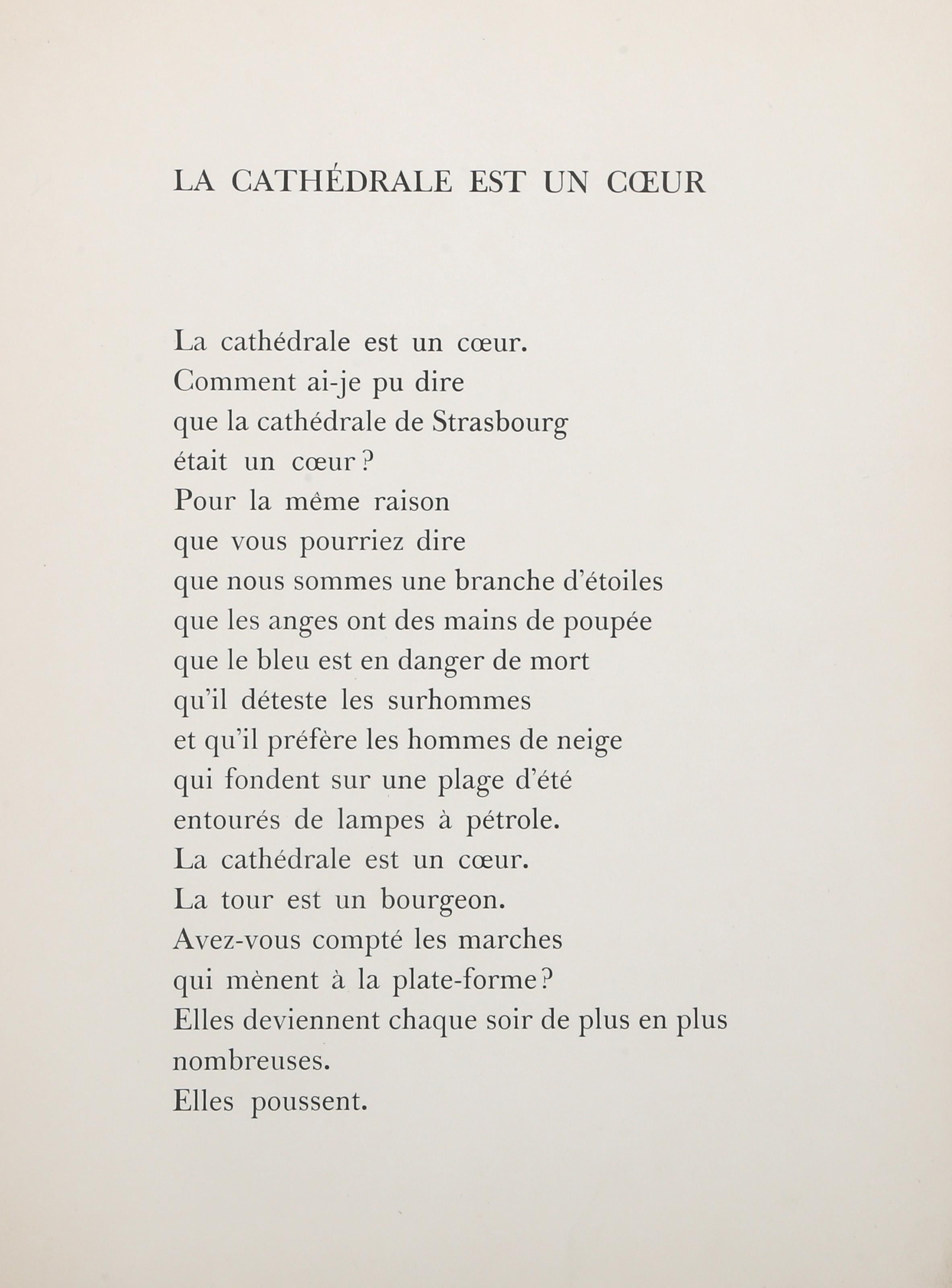 La Cathedrale est Un Coeur, Minimalist Etching by Jean Arp For Sale 4